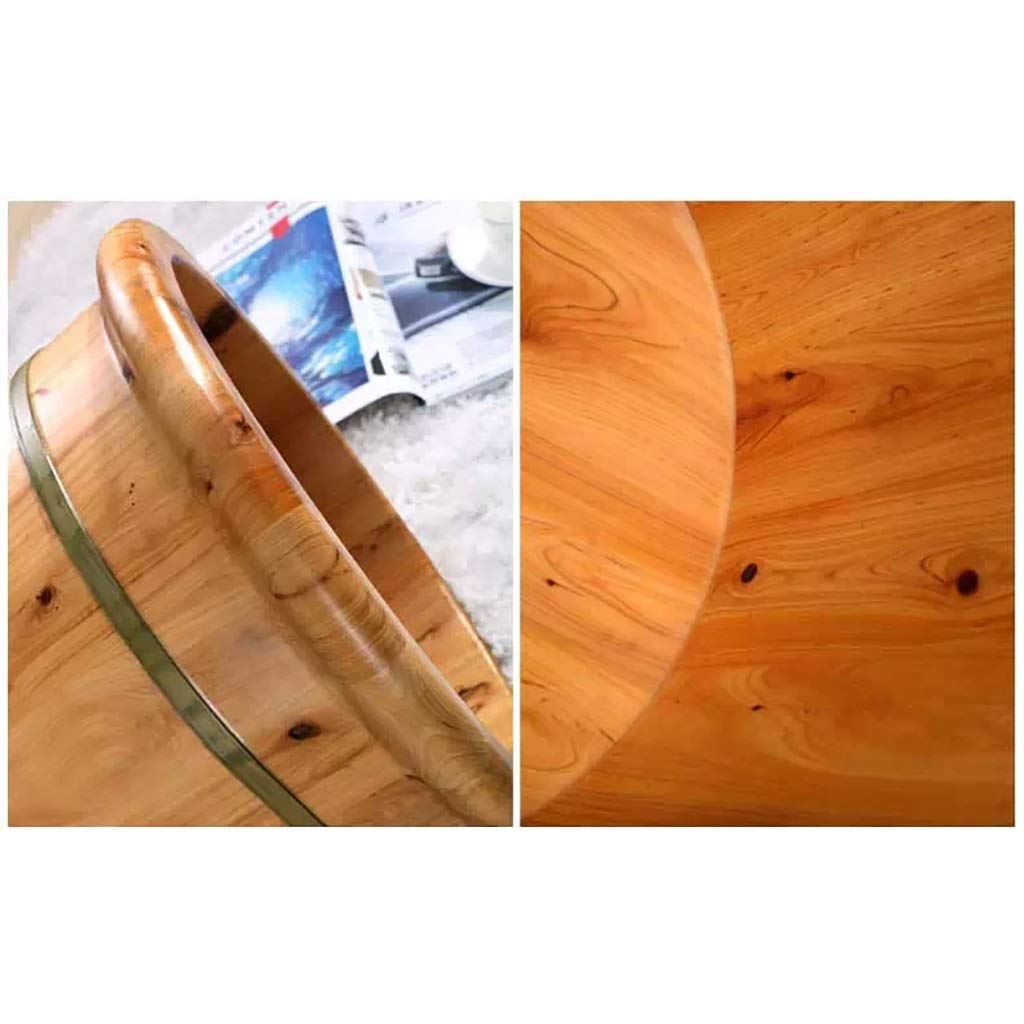 Premium Wooden Foot Soaking Tub with Massage Rollers - Large Capacity Spa Pedicure Basin for Relaxation - Smooth Surface Sauna Bucket for Bathroom, Home Spa & Wellness Retreats