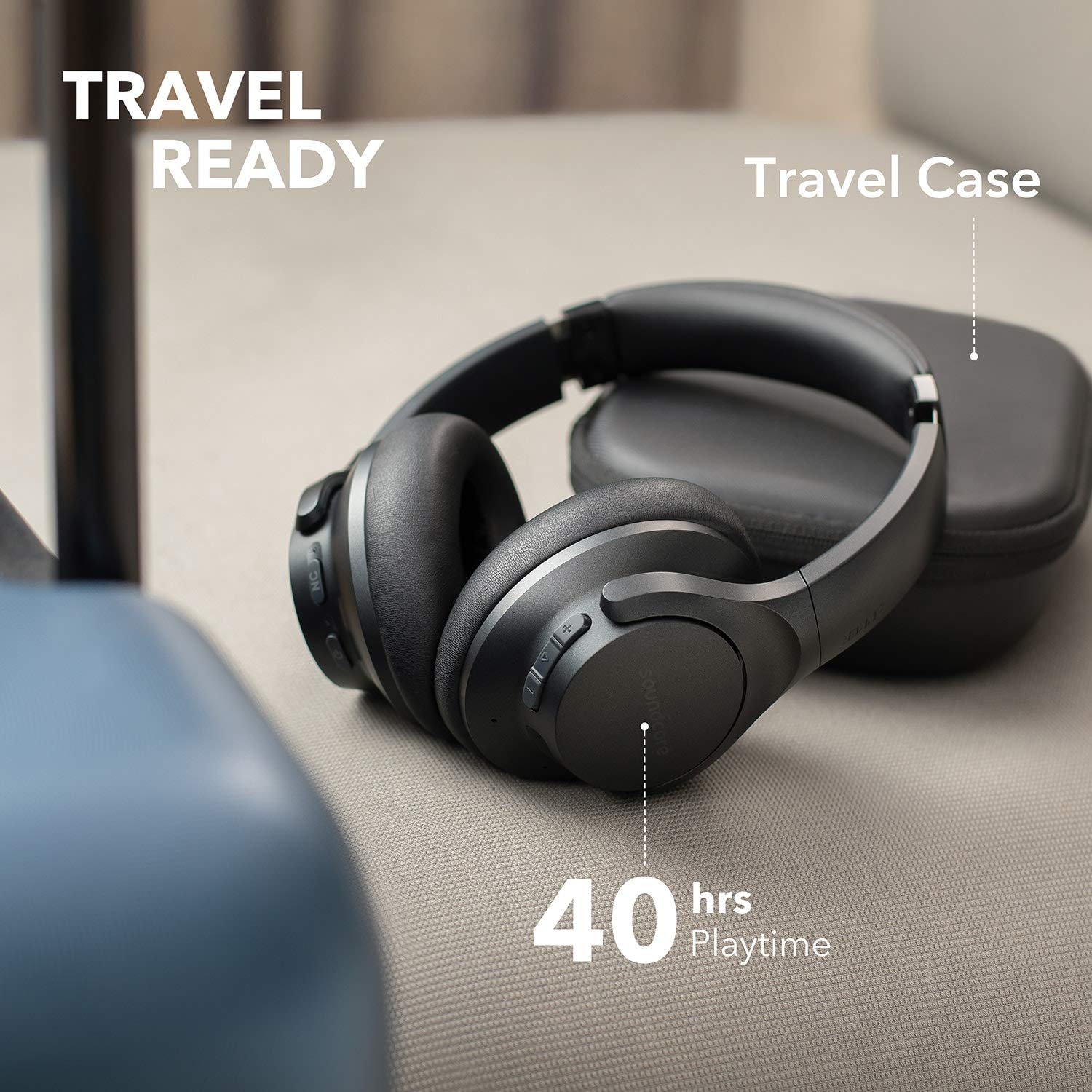 Anker Soundcore Life Q20 Hybrid Active Noise Cancelling Wireless Bluetooth Headphones - 40H Playtime, Hi-Res Audio, Deep Bass, Memory Foam Ear Cups - Perfect for Travel, Work, Commuting & Home Office Use