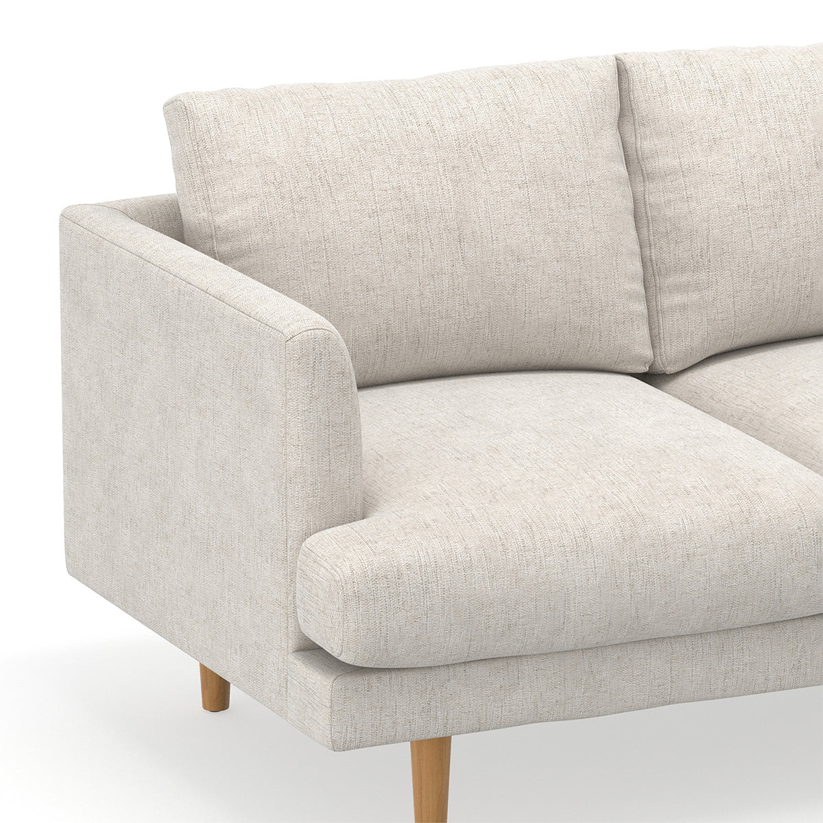 Jaspa Linen 3-Seater Sofa - Modern Living Room Furniture for Small Spaces | Comfortable Couch for Apartments, Condos & Cozy Homes