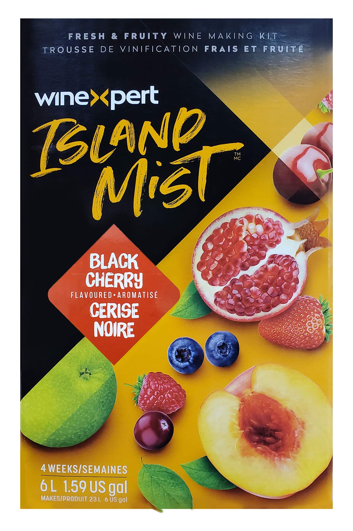 Island Mist Black Cherry Pinot Noir 7.5 Liter Wine Making Kit - Premium Home Winemaking Supplies for Beginners & Enthusiasts | Perfect for Gifts, Parties & DIY Winemaking Projects