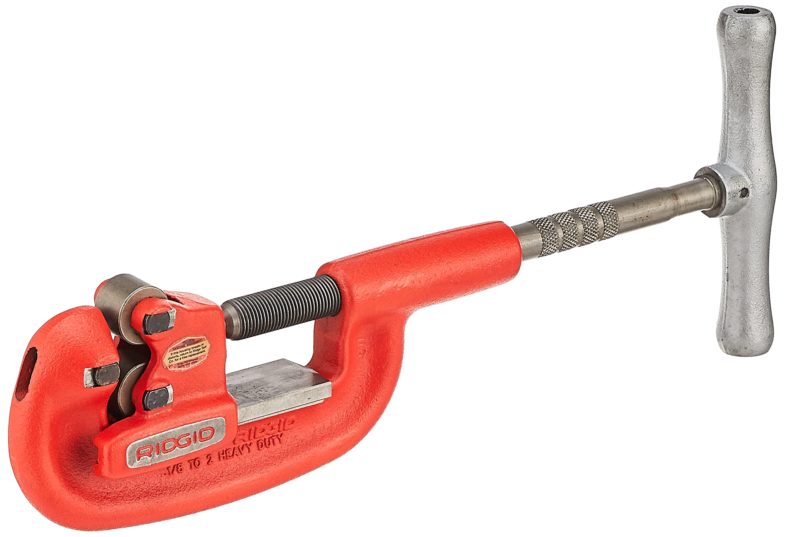 RIDGID 32820 Heavy-Duty 2-A Pipe Cutter for 1/8-inch to 2-inch Steel Pipes - Compact Red Pipe Cutting Tool for Plumbing, HVAC & DIY Projects