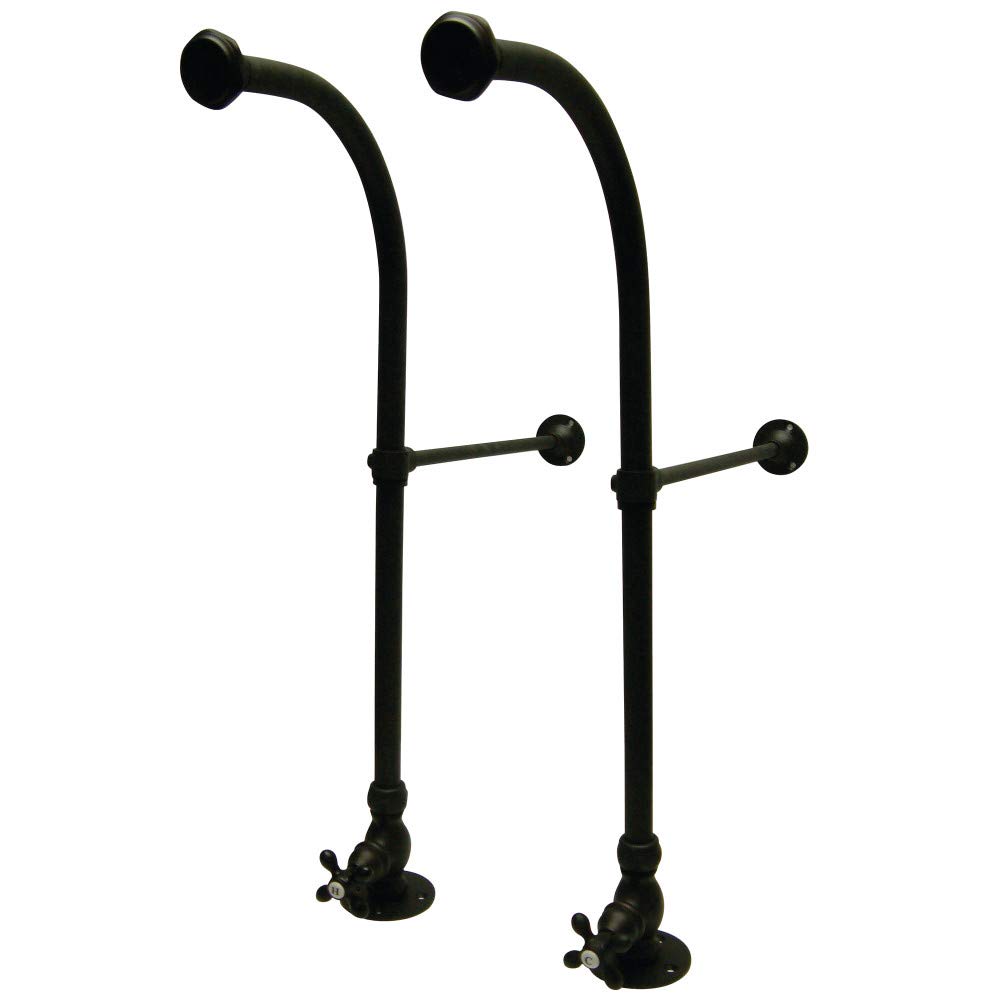 Kingston Brass CC455MX Vintage Rigid Freestanding Faucet with Stops - Oil Rubbed Bronze Finish for Bathroom Sink or Utility Room
