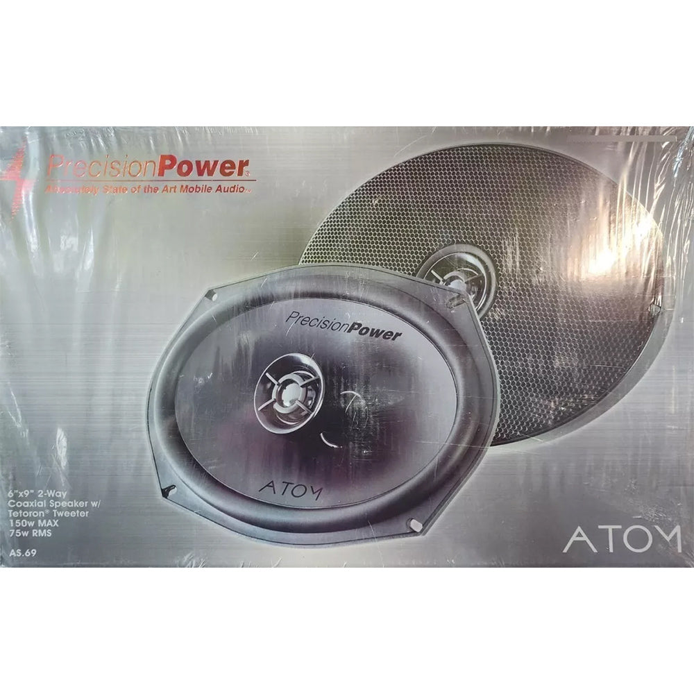 Precision Power AS.69 ATOM Series 6x9 Inch Full Range Car Speakers - Premium Sound for Vehicles, Trucks & Boats - Perfect for Upgrading Your Car Audio System