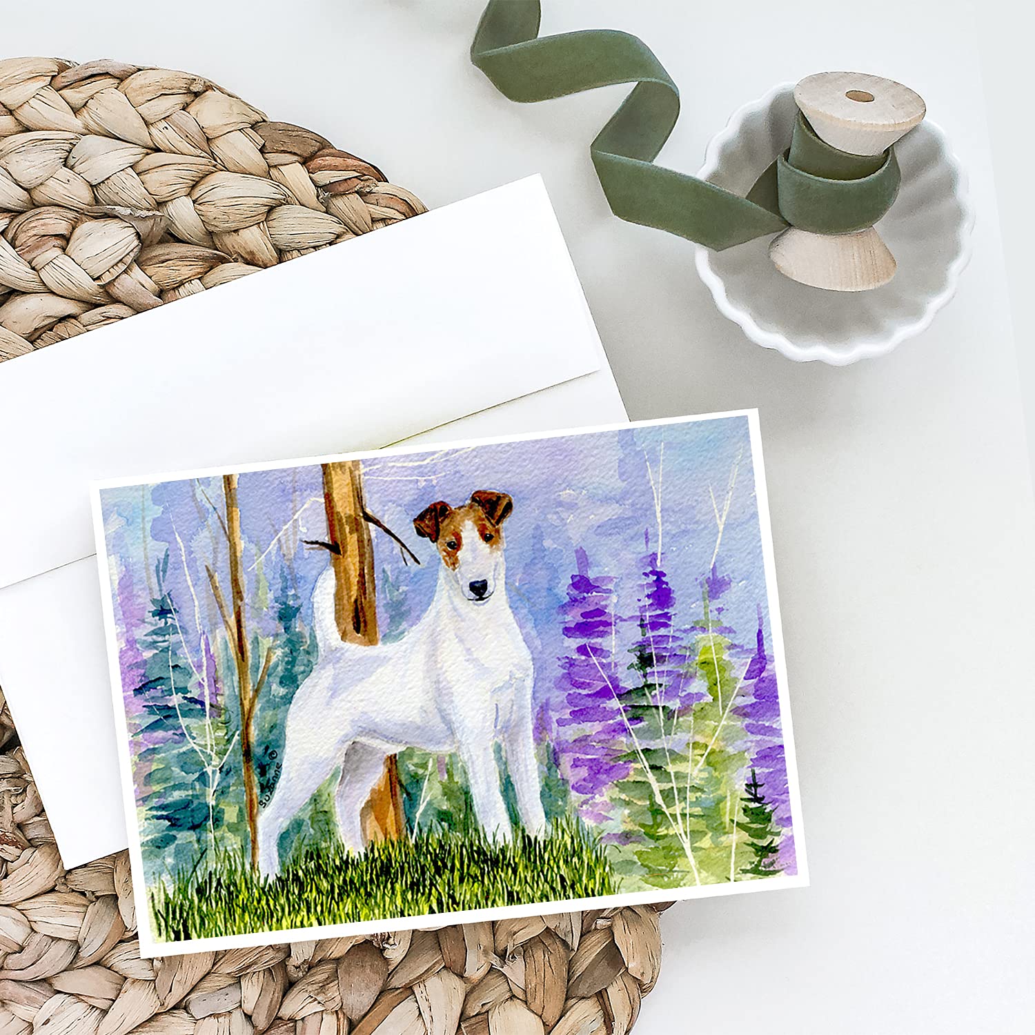 Jack Russell Terrier Greeting Cards - Pack of 8 Blank A7 Note Cards (5x7 inches) with Envelopes | Whimsical Dog-Themed Stationery for Birthdays, Thank You Notes & Special Occasions