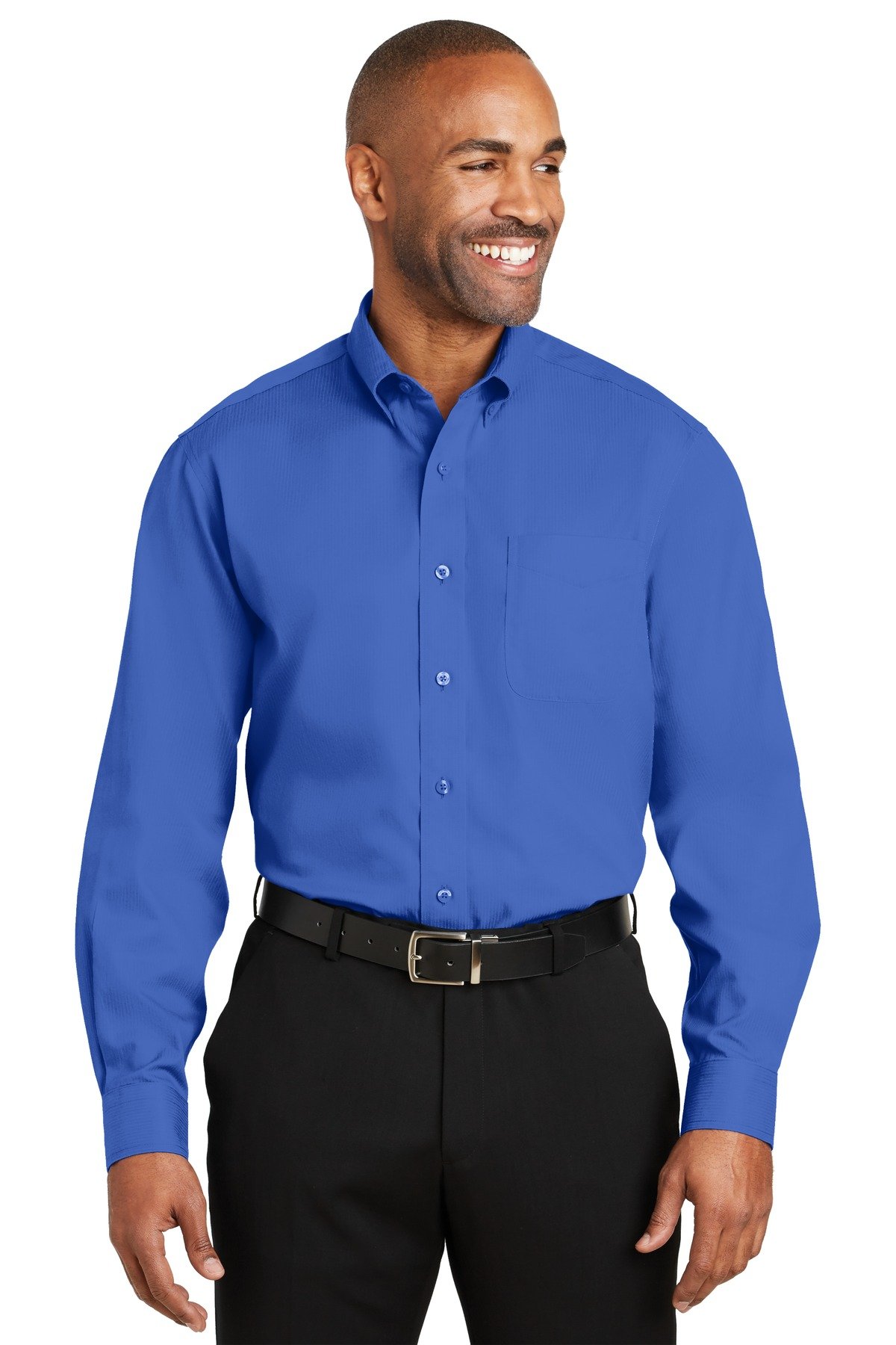 Red House Men's Dobby Non-Iron Button Down Dress Shirt - Premium Wrinkle-Free Formal & Business Attire for Office, Wedding & Special Occasions