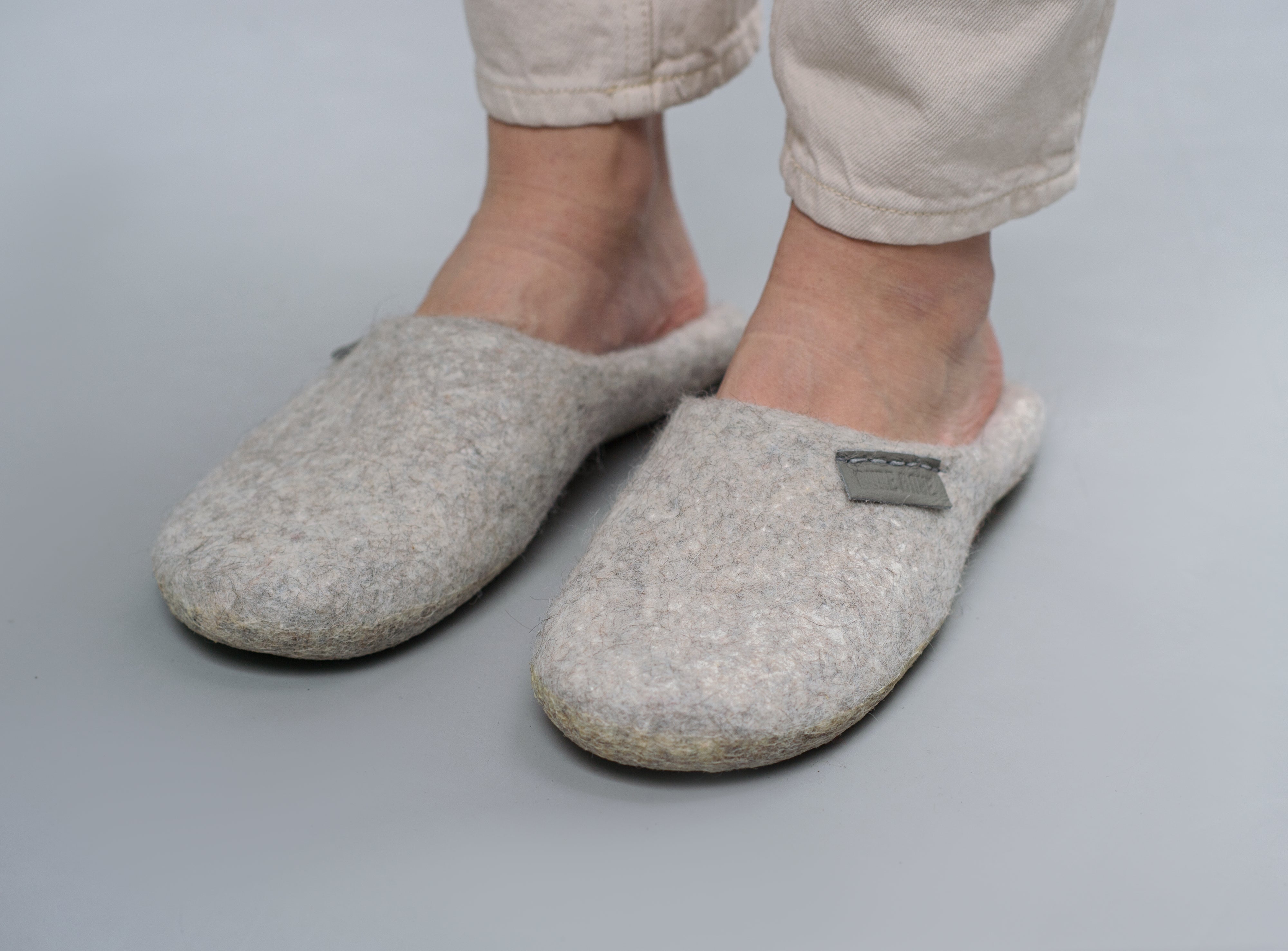 Silk and Alpaca Backless Slippers for Women - Soft Luxury House Shoes for Relaxing at Home, Spa Days & Cozy Evenings