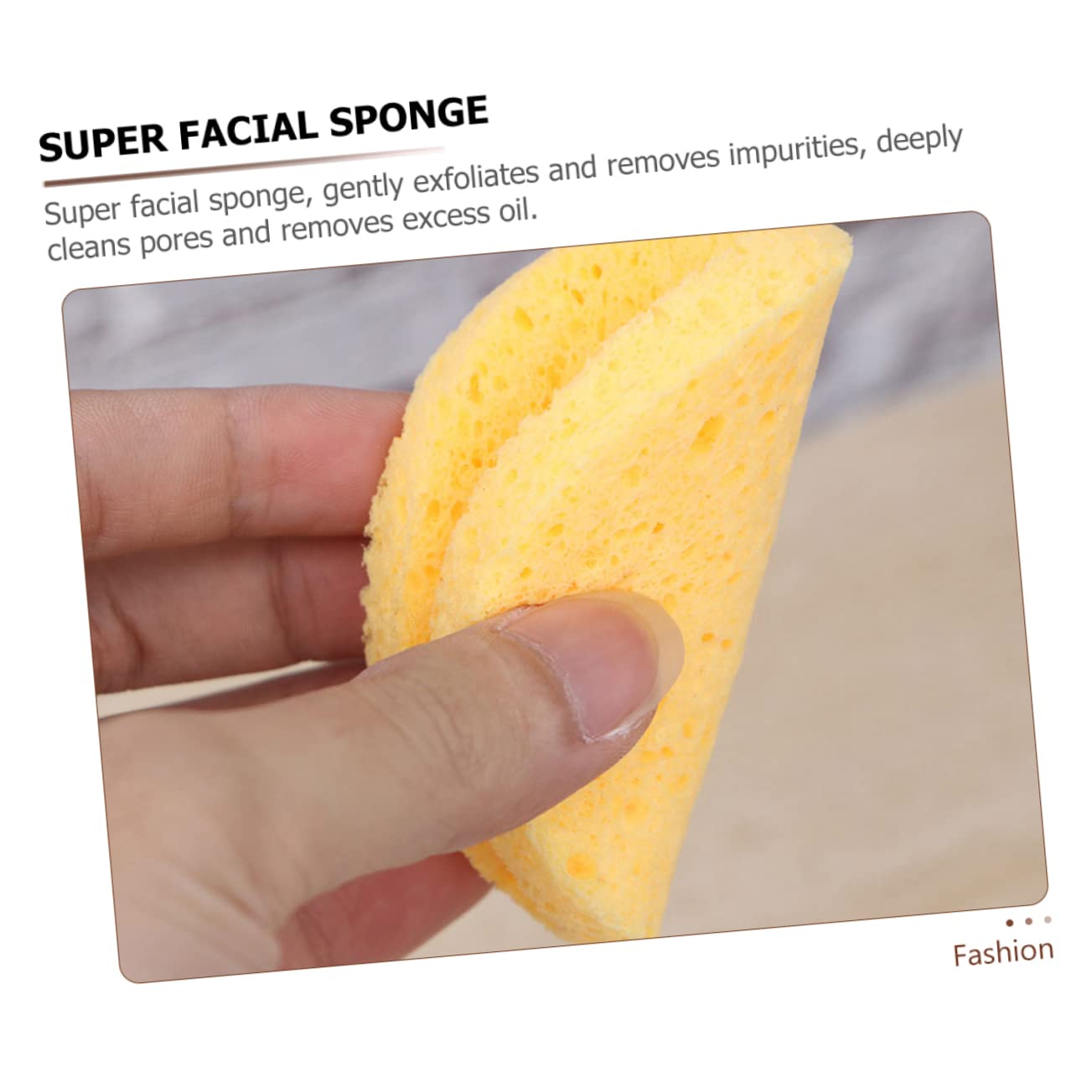 FOMIYES 5 Sets Water Activated Makeup Sponges - Gentle Cellulose Facial Cleansing Sponges (50pcs) for Flawless Blending & Foundation Application | Perfect for Daily Makeup, Travel & Professional Use