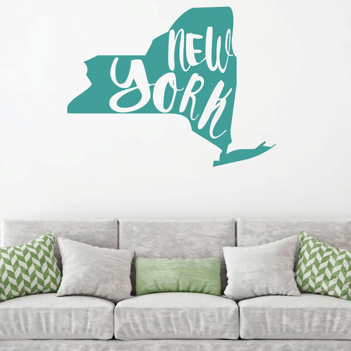New York State Silhouette Wall Decal - Premium Vinyl Art Sticker for Home Decor, Living Room & Bedroom - Perfect for DIY Wall Art, Nursery Decor & Apartment Decoration