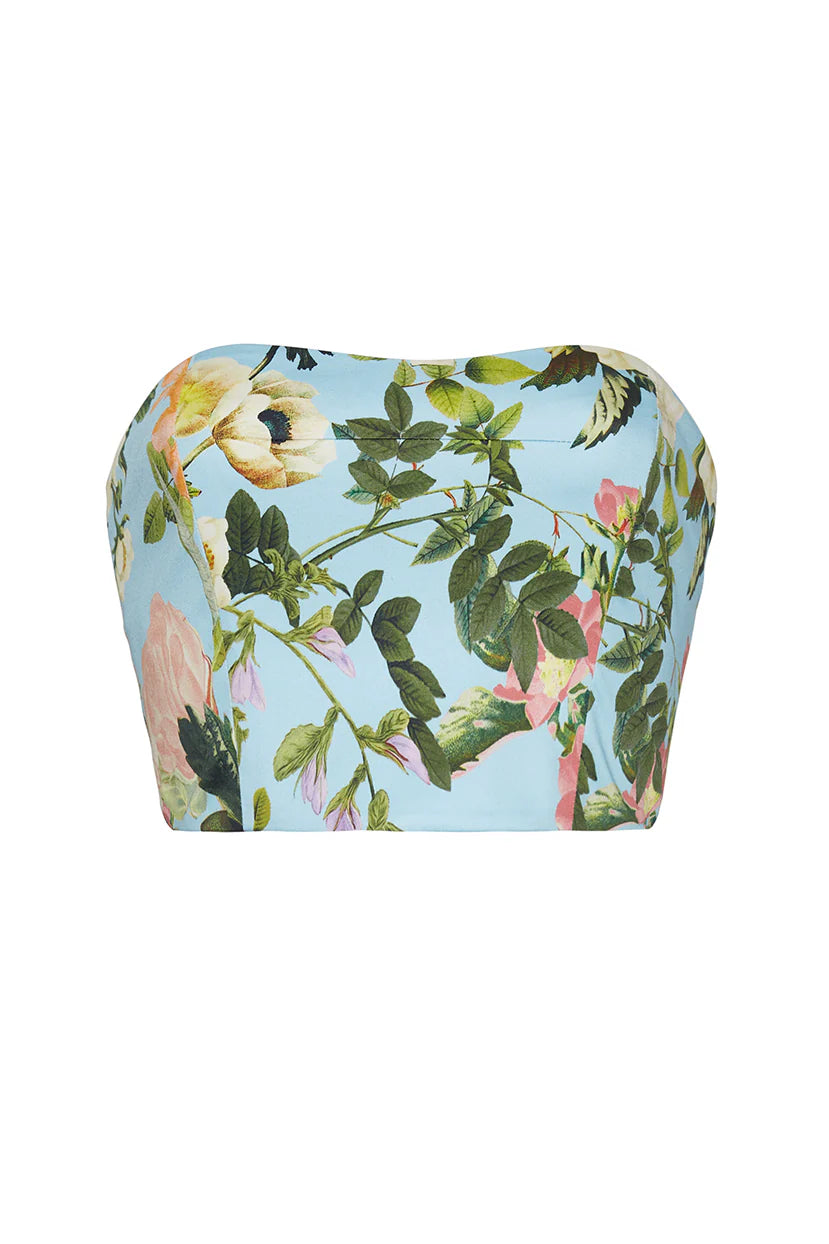 Elsa Top Women's Light Blue Kingston Floral Print Blouse - Perfect for Casual Outings, Office Wear & Summer Fashion