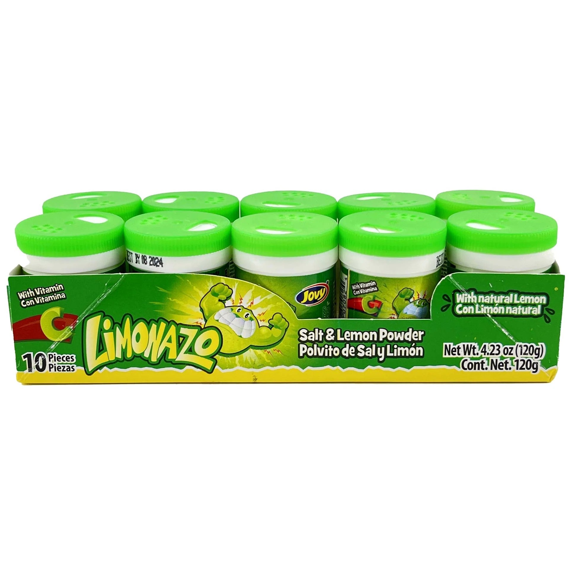 Jovy Limonazo Sour Candy - 10 Count Box | Tangy Lemon Flavor | Perfect for Parties, Movie Nights & Office Snacks