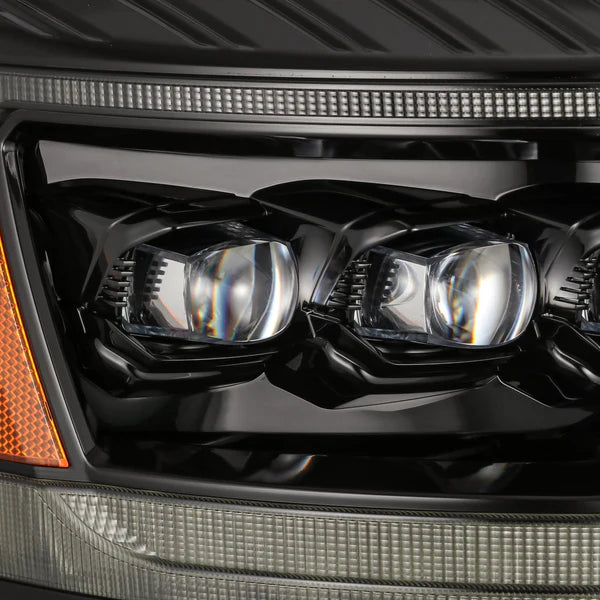 06-08 Dodge Ram NOVA Series LED Projector Headlights - Alpha Black - High Performance Replacement Headlights for Off-Road & Night Driving