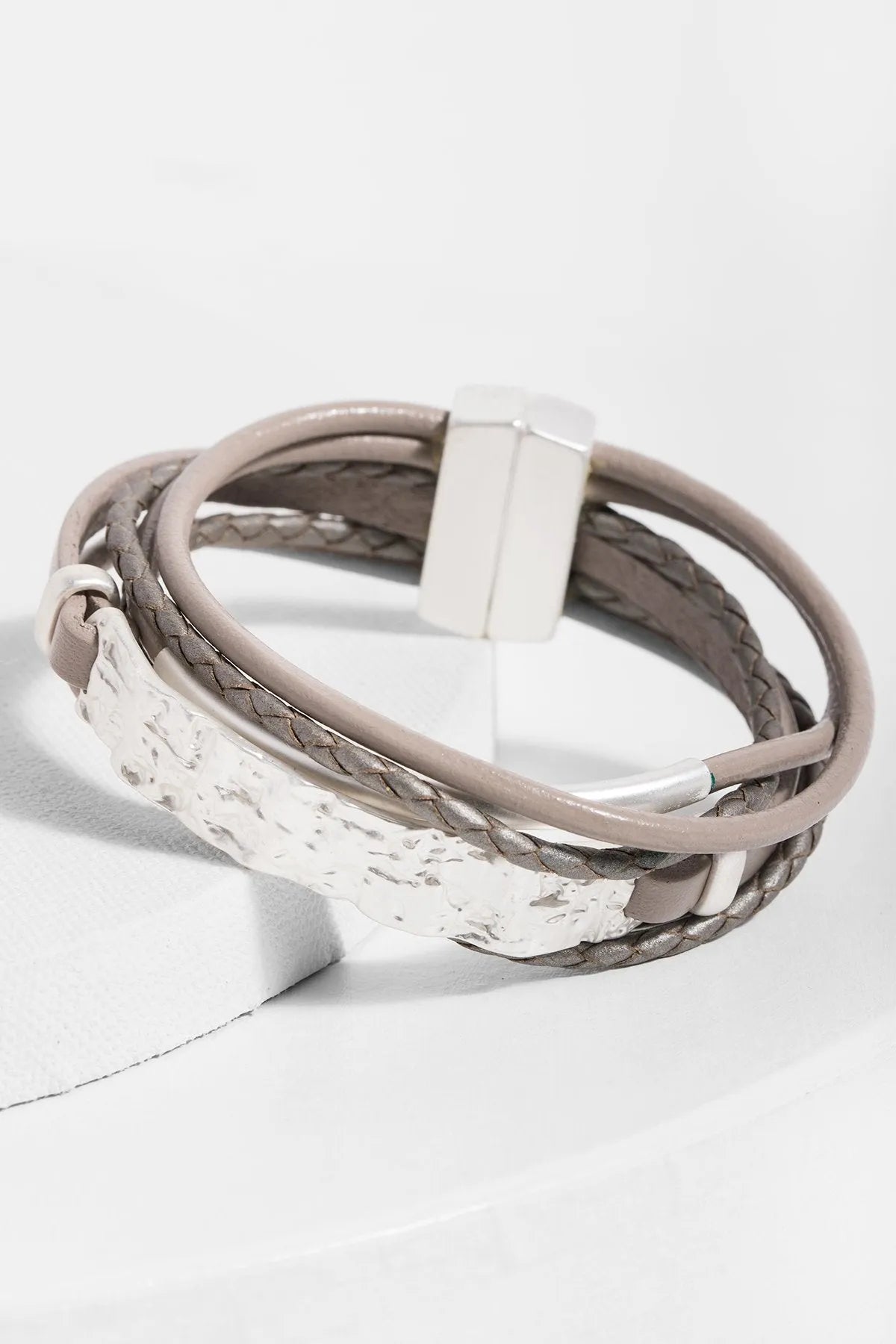 Handmade Genuine Leather Bracelet for Men & Women - Unpaved Bar Design - Durable & Stylish Wristband for Outdoor Adventures, Casual Wear & Gifts