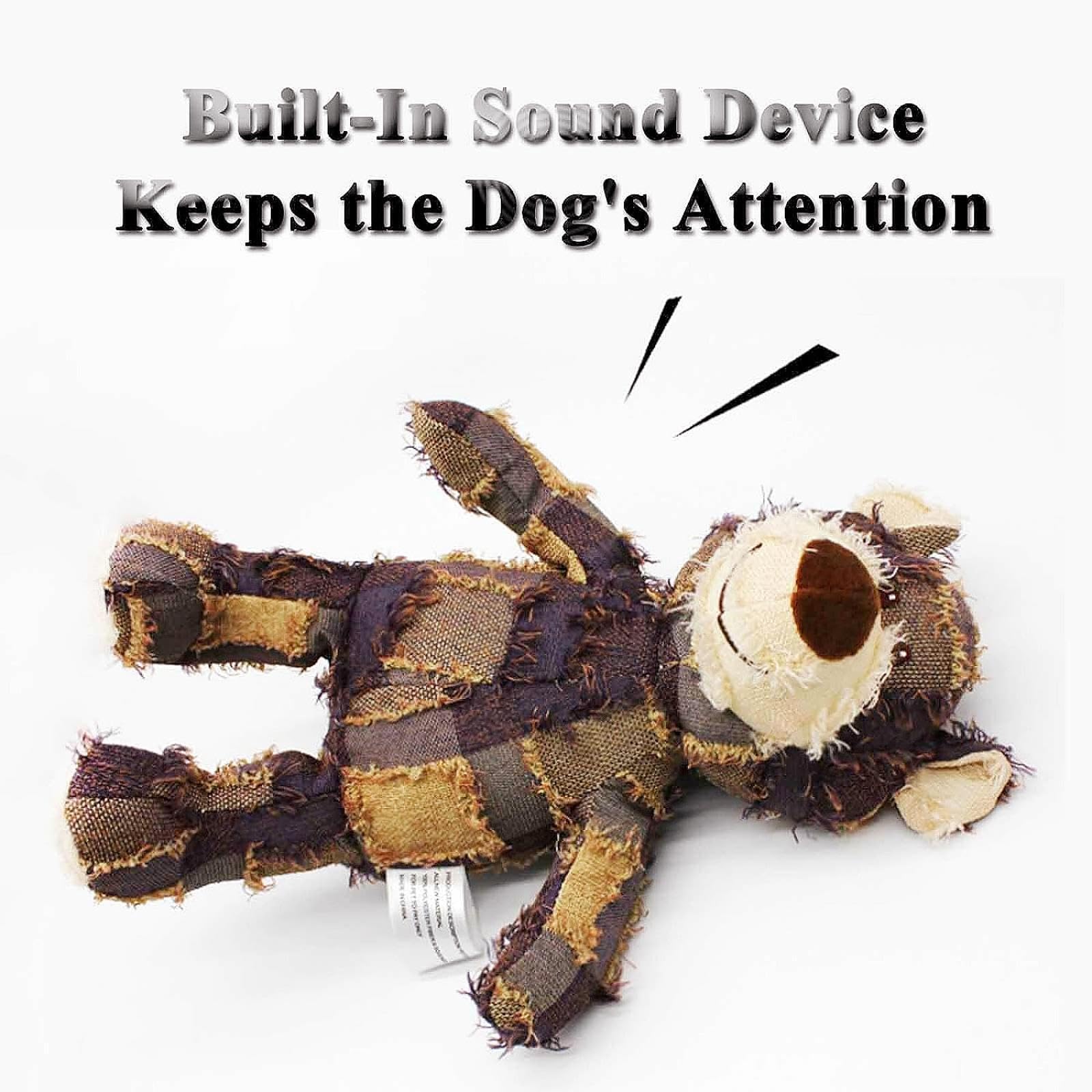 Durable Bear Plush Dog Toy for Aggressive Chewers - Squeaky Interactive Chew Toy for Large Dogs - Purple Pet Toy for Boredom Relief & Playtime Fun