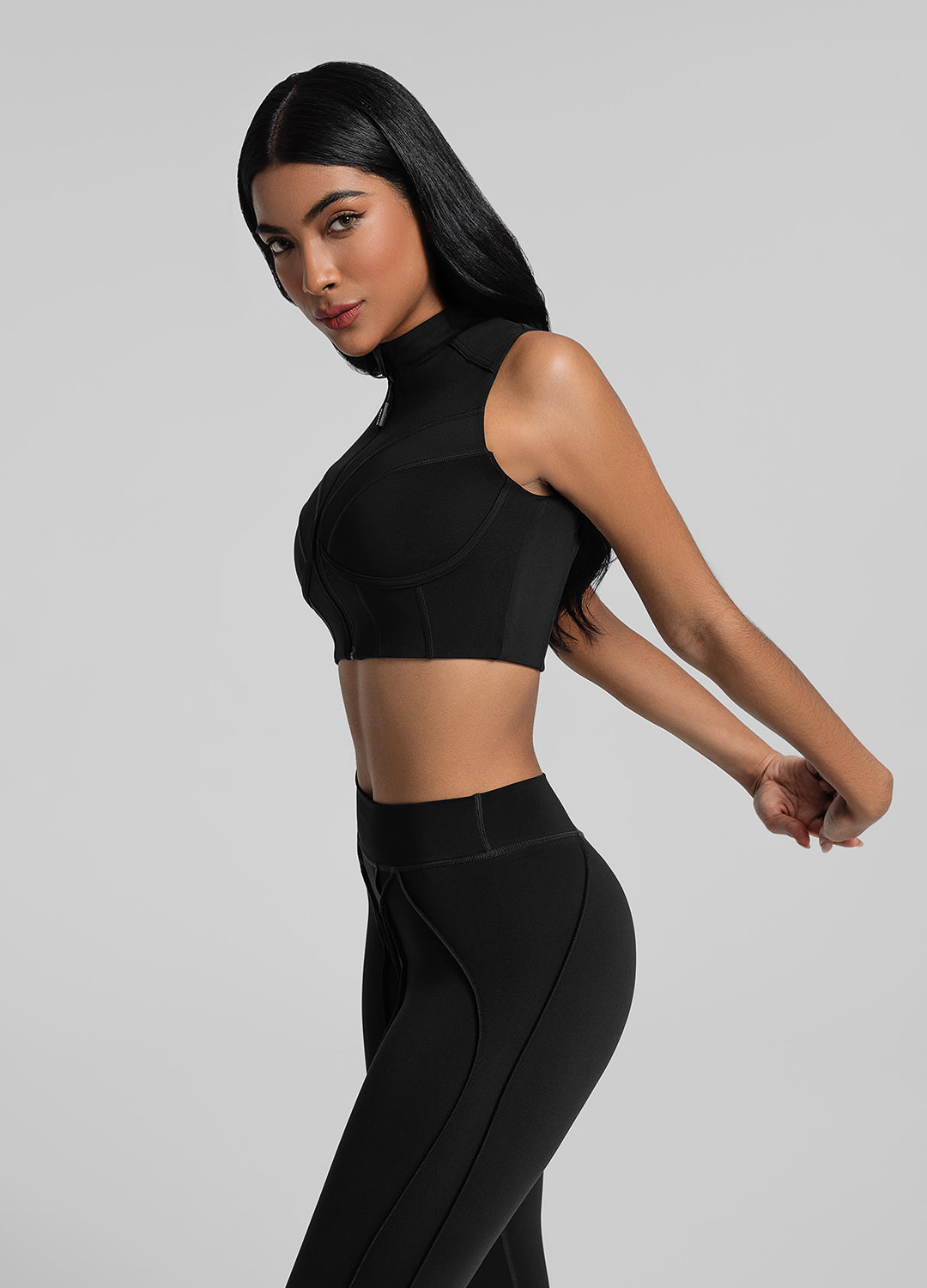 Women's High Neck Zip Up Tops - Stylish Long Sleeve Athletic Shirts for Yoga, Running & Workout - Perfect for Gym & Casual Wear