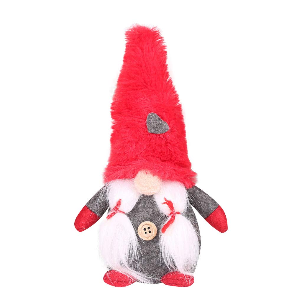 iHatha Large Red Room Doll Decoration - Christmas Ornament, Leg Face Decor, Hanging Hat for Home & Outdoor Lawn Statues (One Size) - Perfect for Holiday Decor, Party Favors & Garden Accents