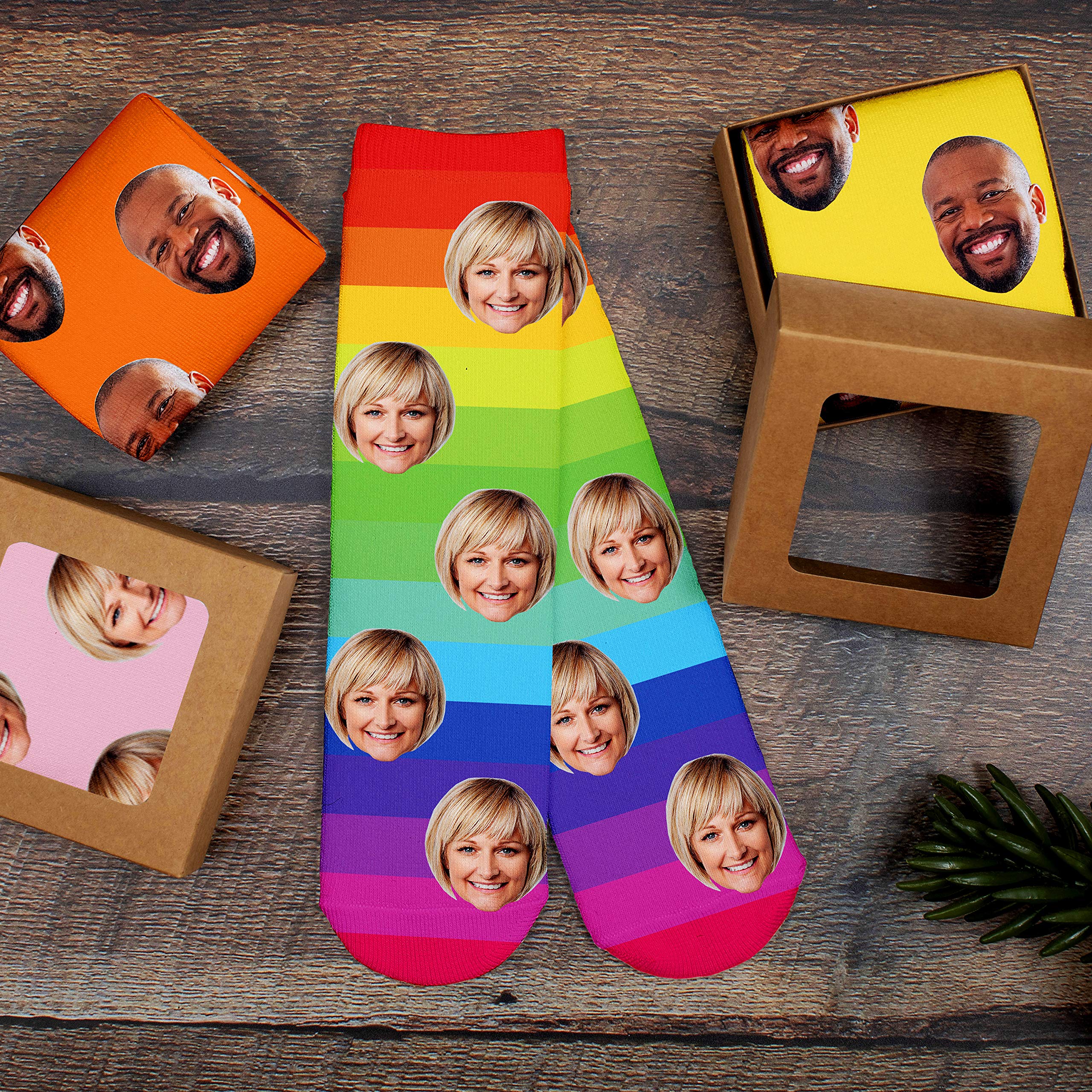 Custom Face Socks - Funny Personalized Socks with Faces for Men & Women - Perfect Gift for Cat & Dog Lovers - Great for Parties, Cosplay & Unique Gifts