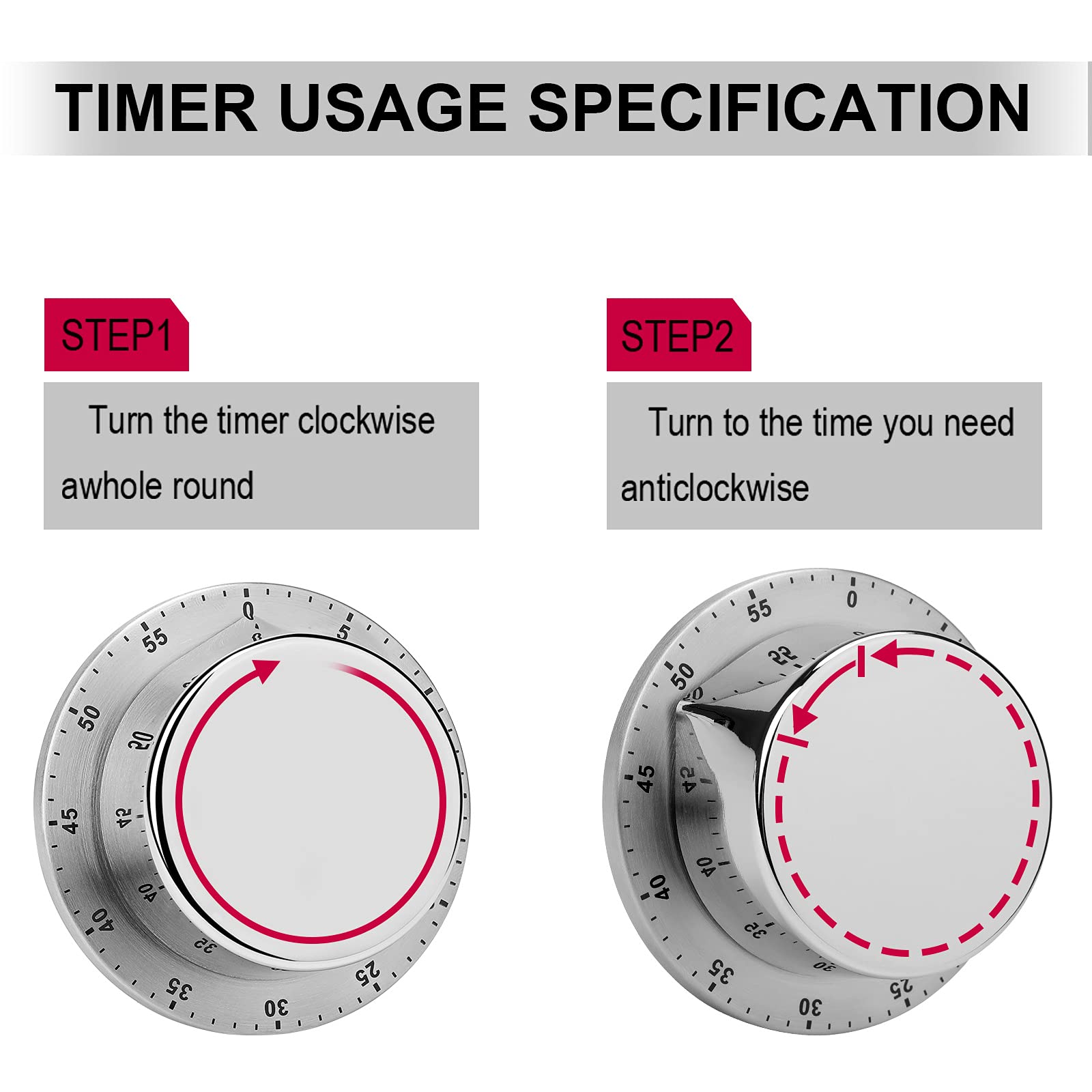Kitchen Timer with Cute Chihuahua Design - Magnetic, Waterproof, Stainless Steel Multiuse Cooking Timer for Baking, Oven, and Home Use - Perfect for Kitchen, Camping, and Outdoor Activities