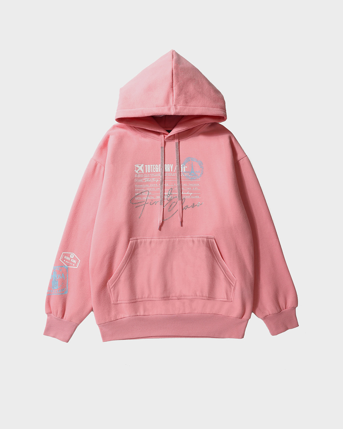 Globetrotter Pink Hoodie and Sweatshirt Set - Cozy Matching Outfit for Women | Perfect for Travel, Gym & Casual Wear