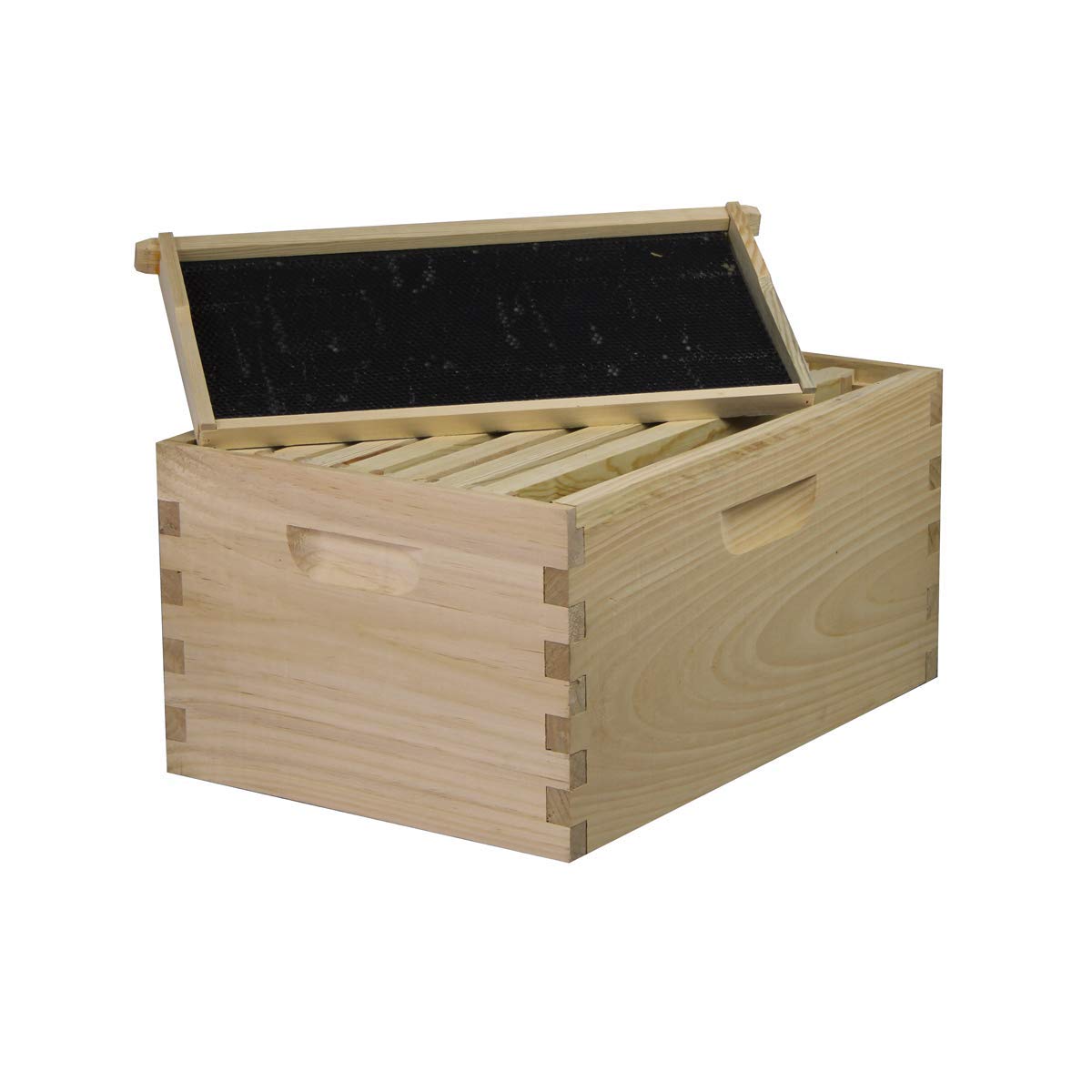 Amish-Made Complete 8 Frame Langstroth Bee Hive Kit - 100% USA Crafted with 2 Deep & 1 Medium Boxes, Includes Frames & Foundations - Perfect for Beekeeping Beginners & Honey Production