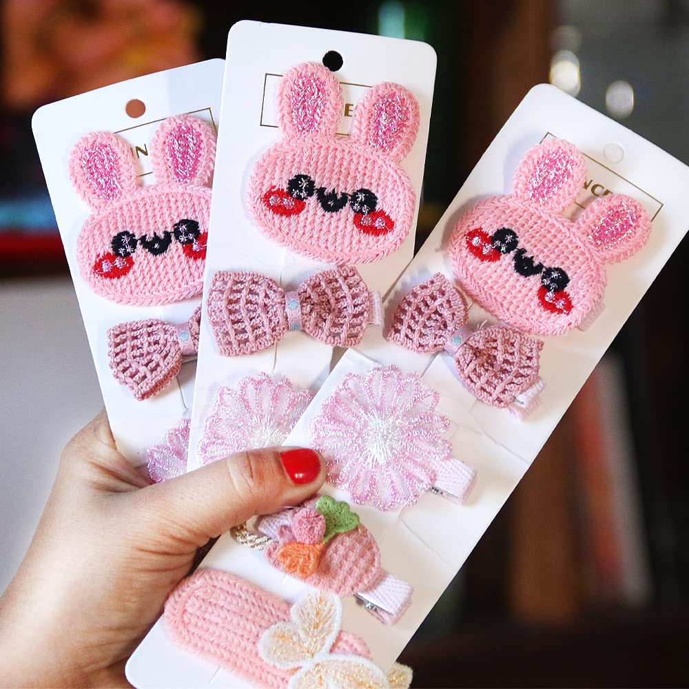 Cute Cartoon Baby Hair Clips for Girls - Handmade Hair Accessories Set | Perfect for Parties, School, and Daily Outfits