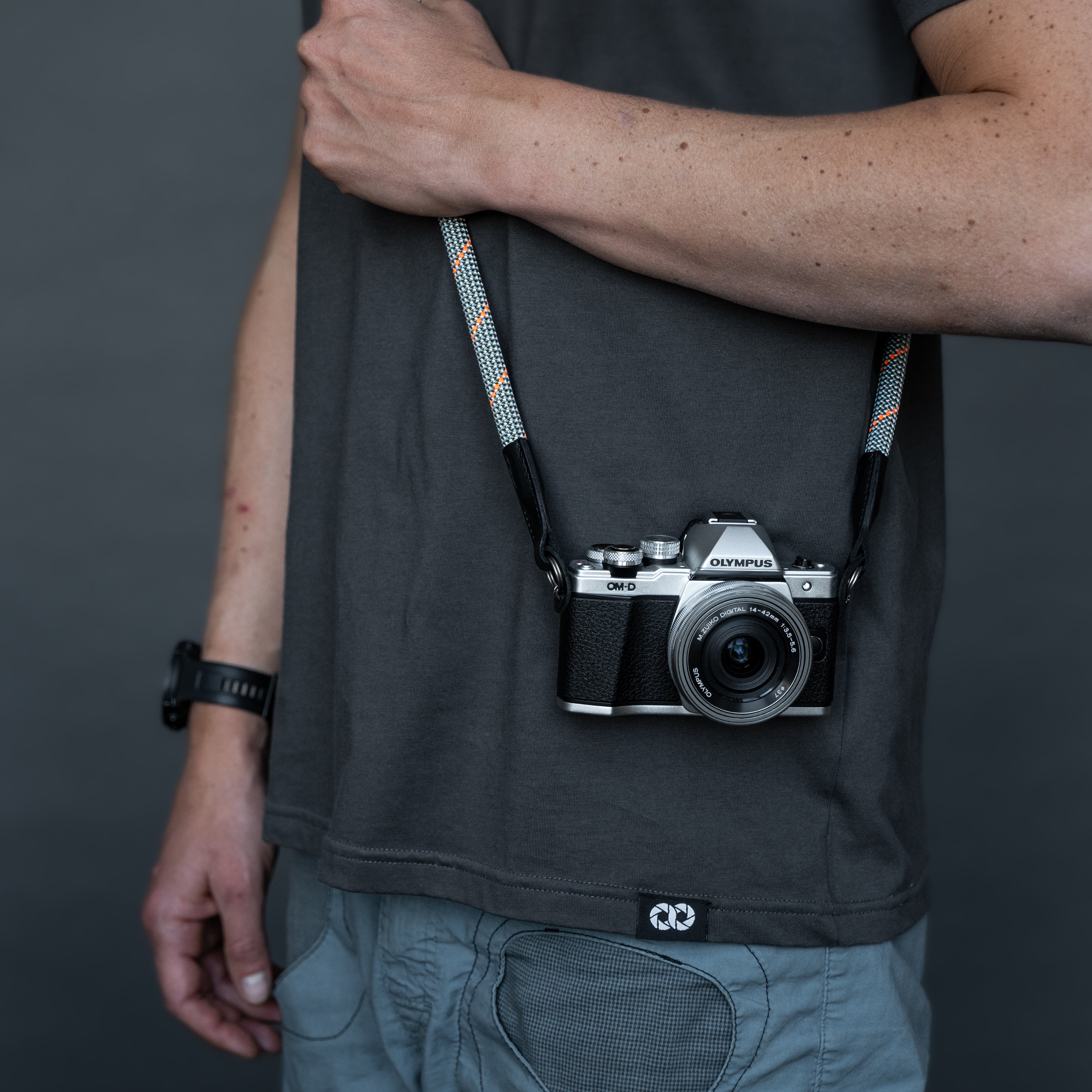 Cooph Rope Camera Strap with Split Ring - 51.2 Inch (130cm) Adjustable Neck Strap for DSLR, Mirrorless Cameras - Durable & Comfortable Orange Ice Design - Perfect for Travel, Hiking & Outdoor Photography
