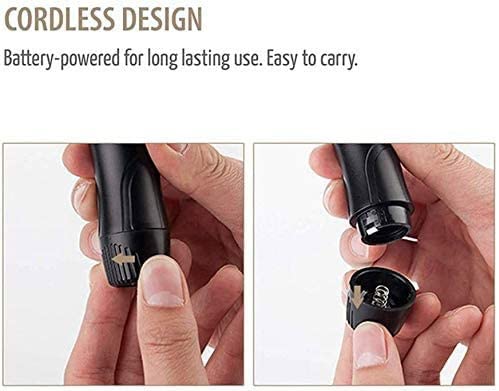 HAYNAH 2 in 1 Electric Nose & Ear Hair Trimmer for Men and Women - Waterproof Rechargeable Beard & Facial Hair Clipper with Safety Guard - Portable Grooming Kit for Travel, Home, and Salon Use