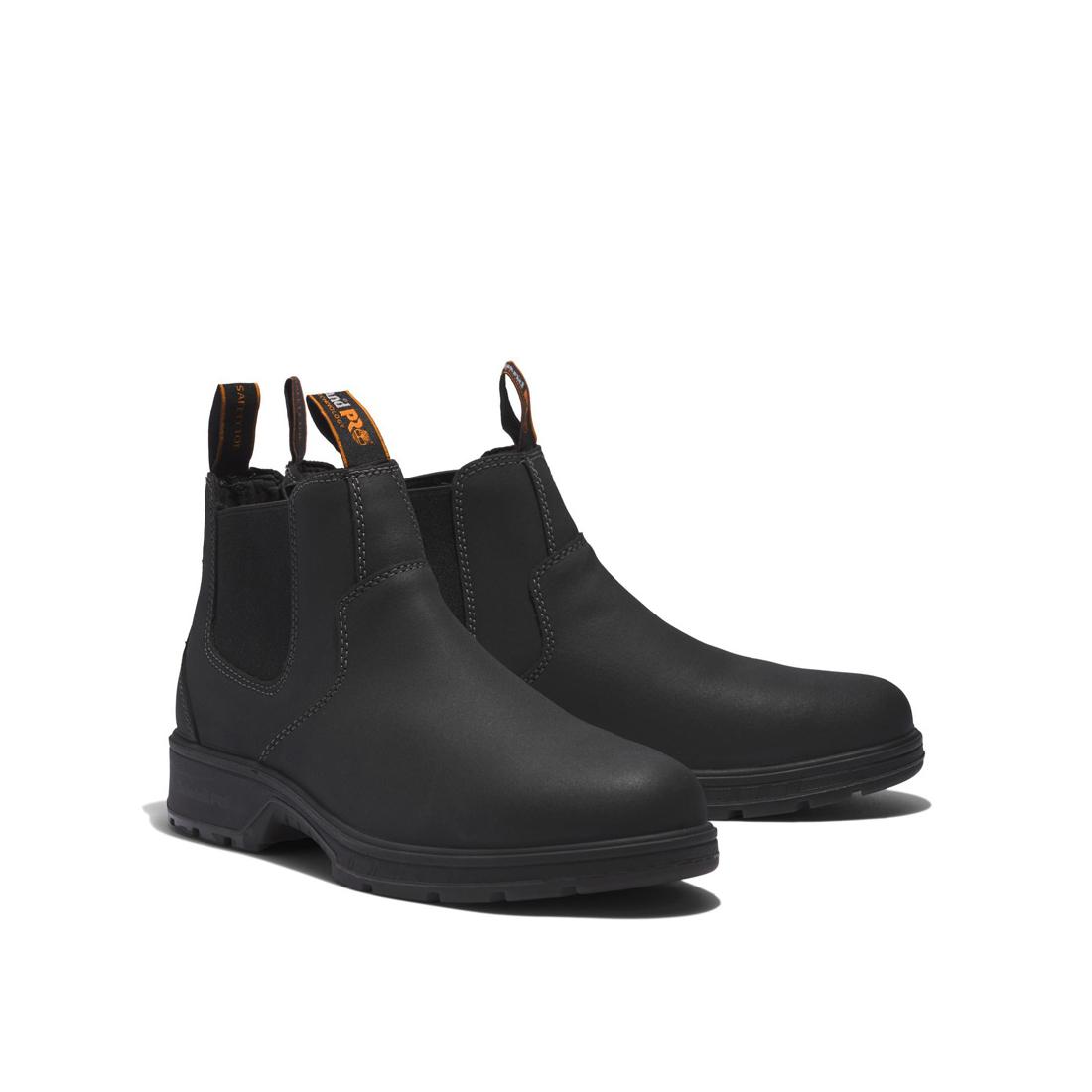 Nashoba Composite Toe Chelsea Work Boots for Men - Black Slip Resistant Safety Shoes - Perfect for Construction, Warehouse & Outdoor Work