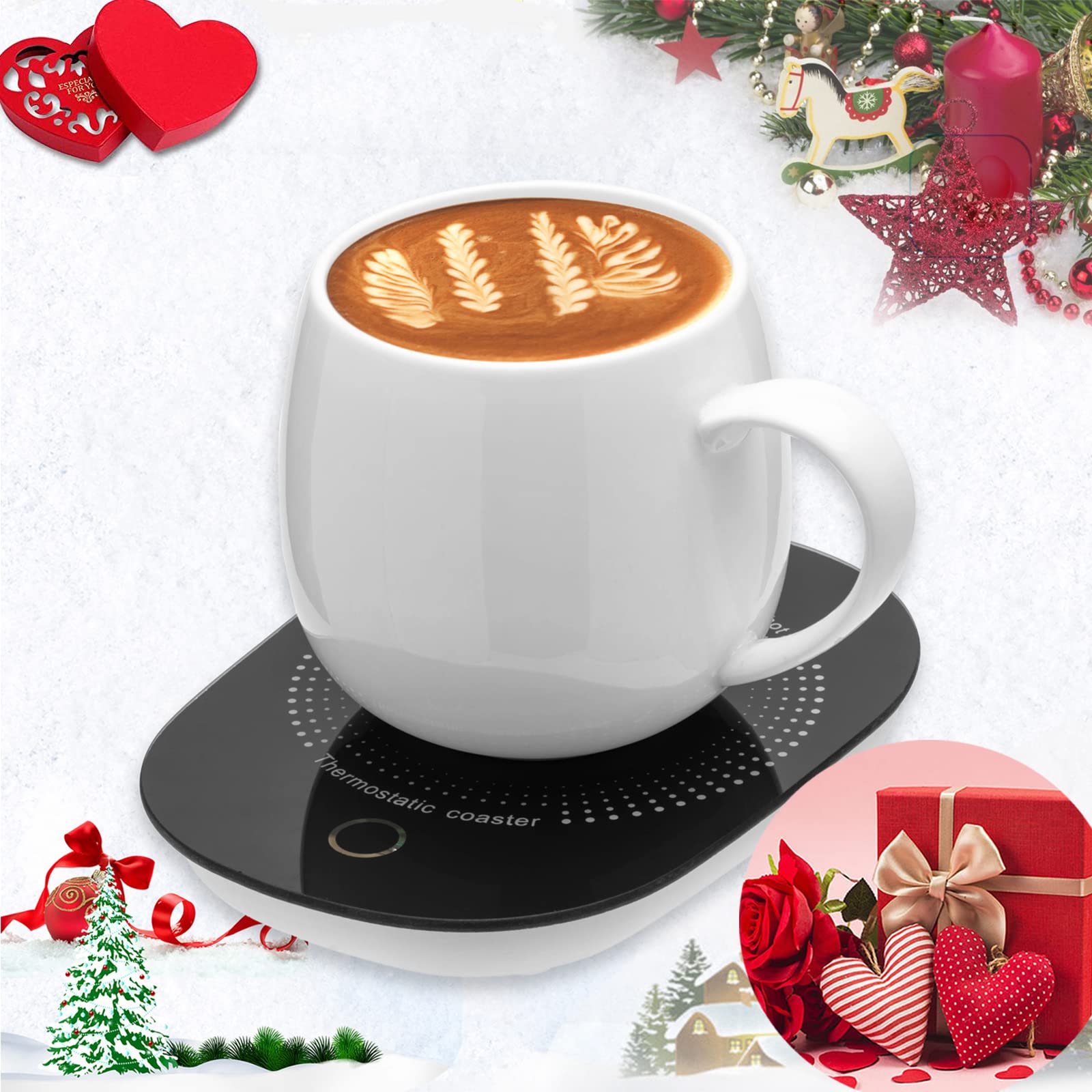 Auto Shut Off Coffee Mug Warmer for Desk - Perfect for Office & Home Use