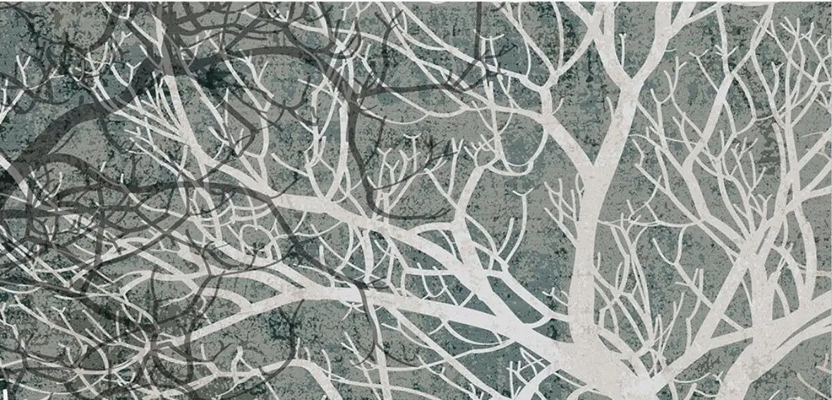Winter Solitude Forest Wallpaper Murals - Nature-Inspired Peel & Stick Wall Decor for Bedroom, Living Room & Office (Easy DIY Installation)