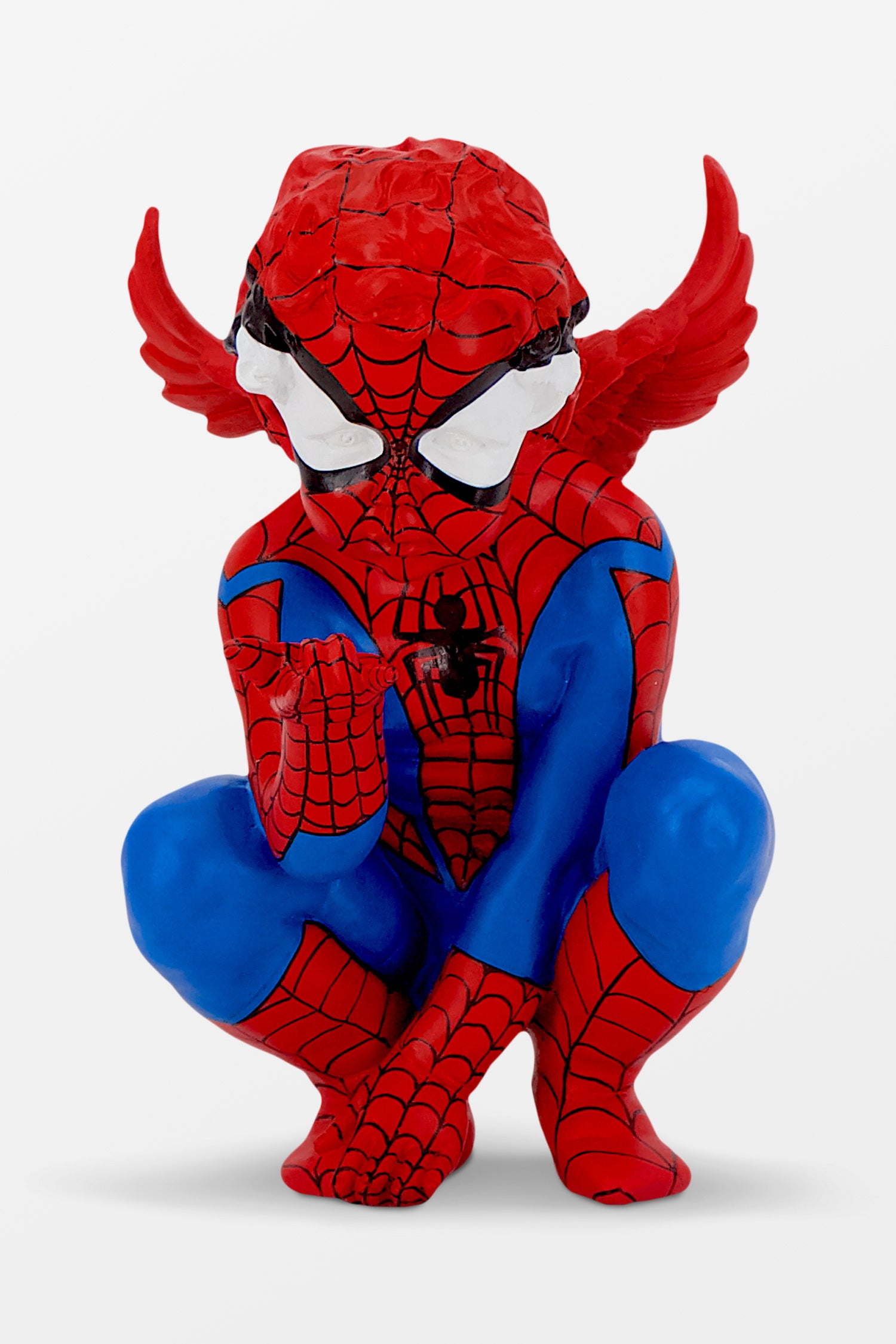 Jimmie Martin Spiderman Angel Statue - Unique Home Decor for Superhero Fans - Perfect for Living Room, Bedroom, or Comic Book Themed Spaces