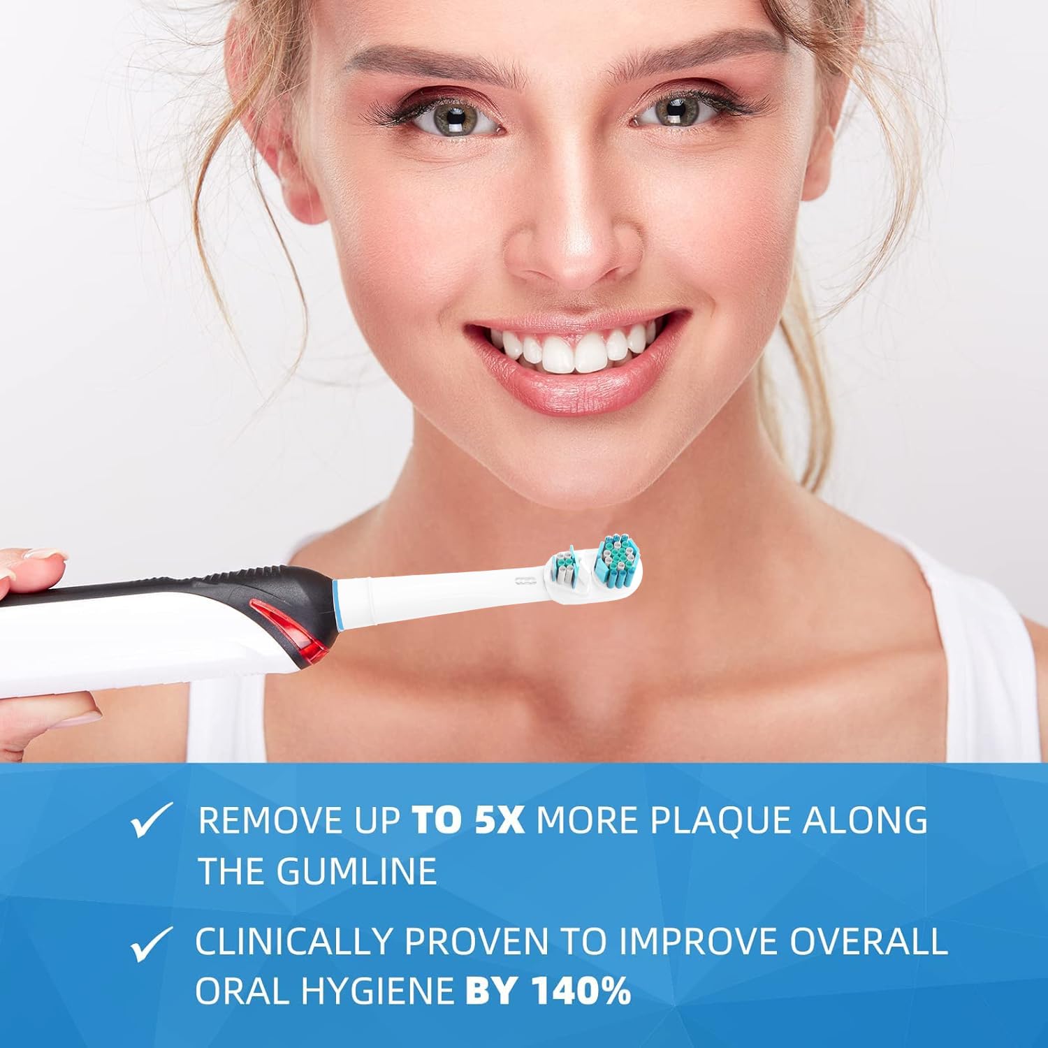 8 Pack Oral-B Electric Toothbrush Replacement Heads - Dual Clean Soft Bristle Brush Heads for Superior Teeth Cleaning & Whitening - Compatible with Oral-B Electric Toothbrushes - Perfect for Daily Oral Care & Travel Use