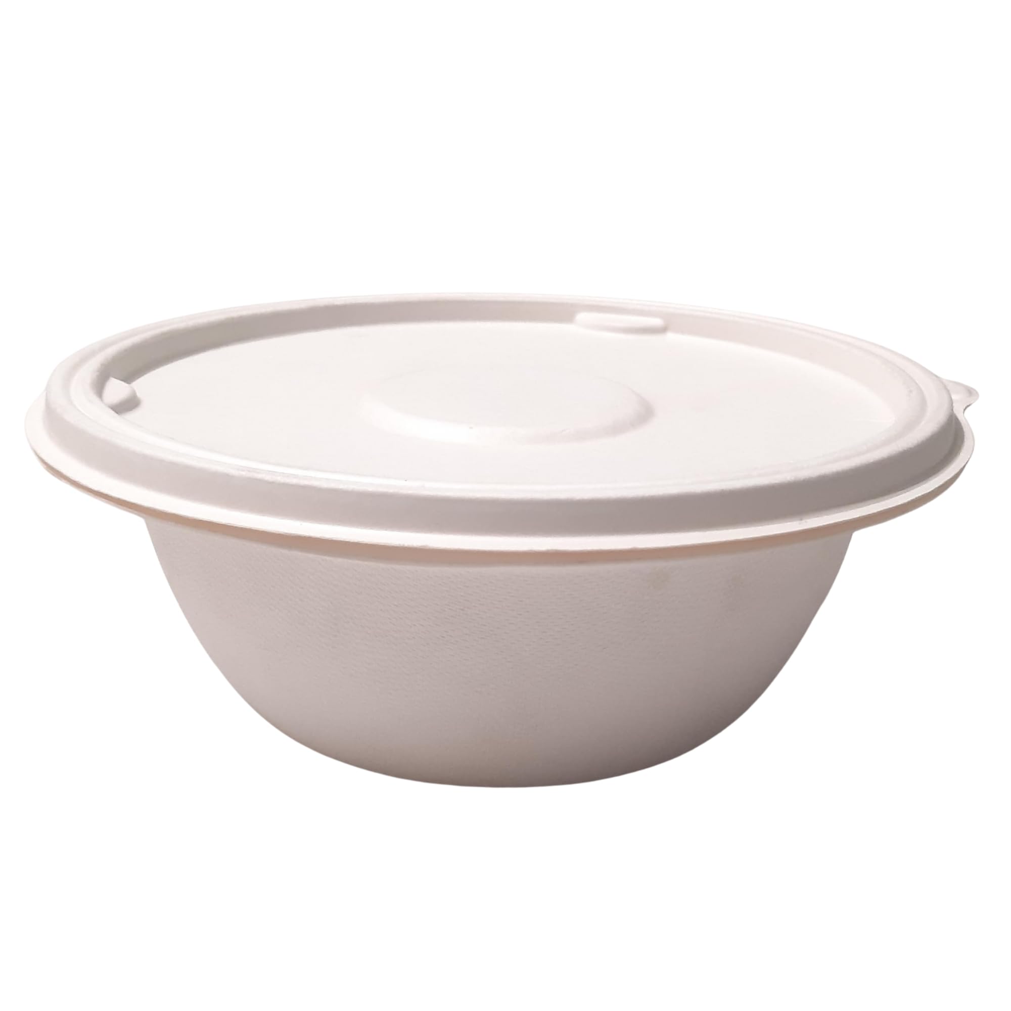 Eco-Friendly 750ml Sugarcane Bagasse Round Food Containers with Lid - 10 Pack | Biodegradable & Compostable Takeout Containers for Restaurants, Picnics, and Meal Prep