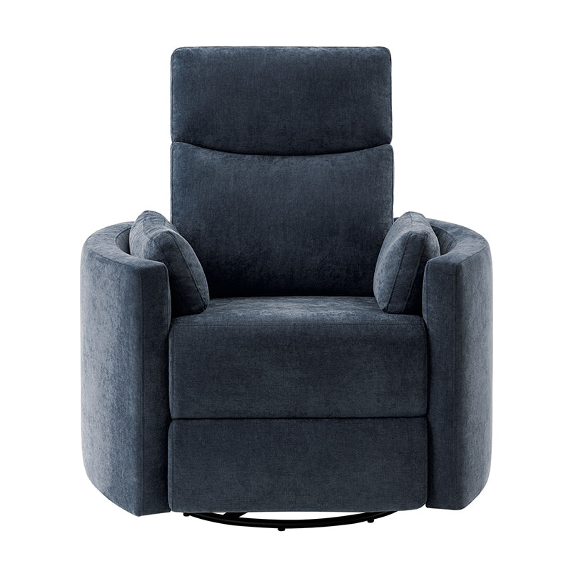 Monica Swivel Rocker Power Recliner Chair with Adjustable Headrest & Lumbar Support - Optional Removable Pillows - Perfect for Living Room, Home Theater & Relaxation