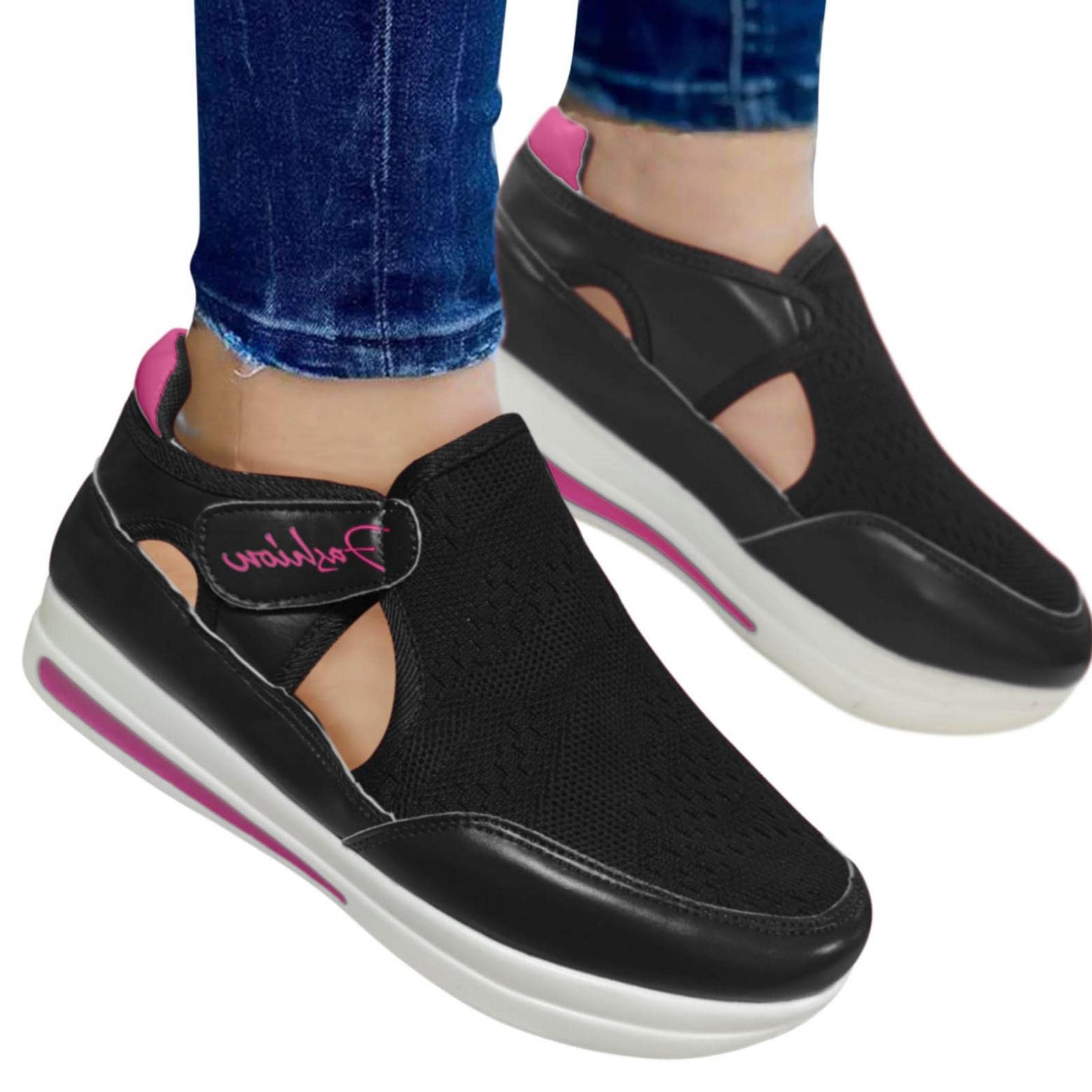 Women's Breathable Mesh Slip-On Running Sneakers - Lightweight Walking & Running Shoes for Women - Perfect for Jogging, Gym Workouts & Casual Wear