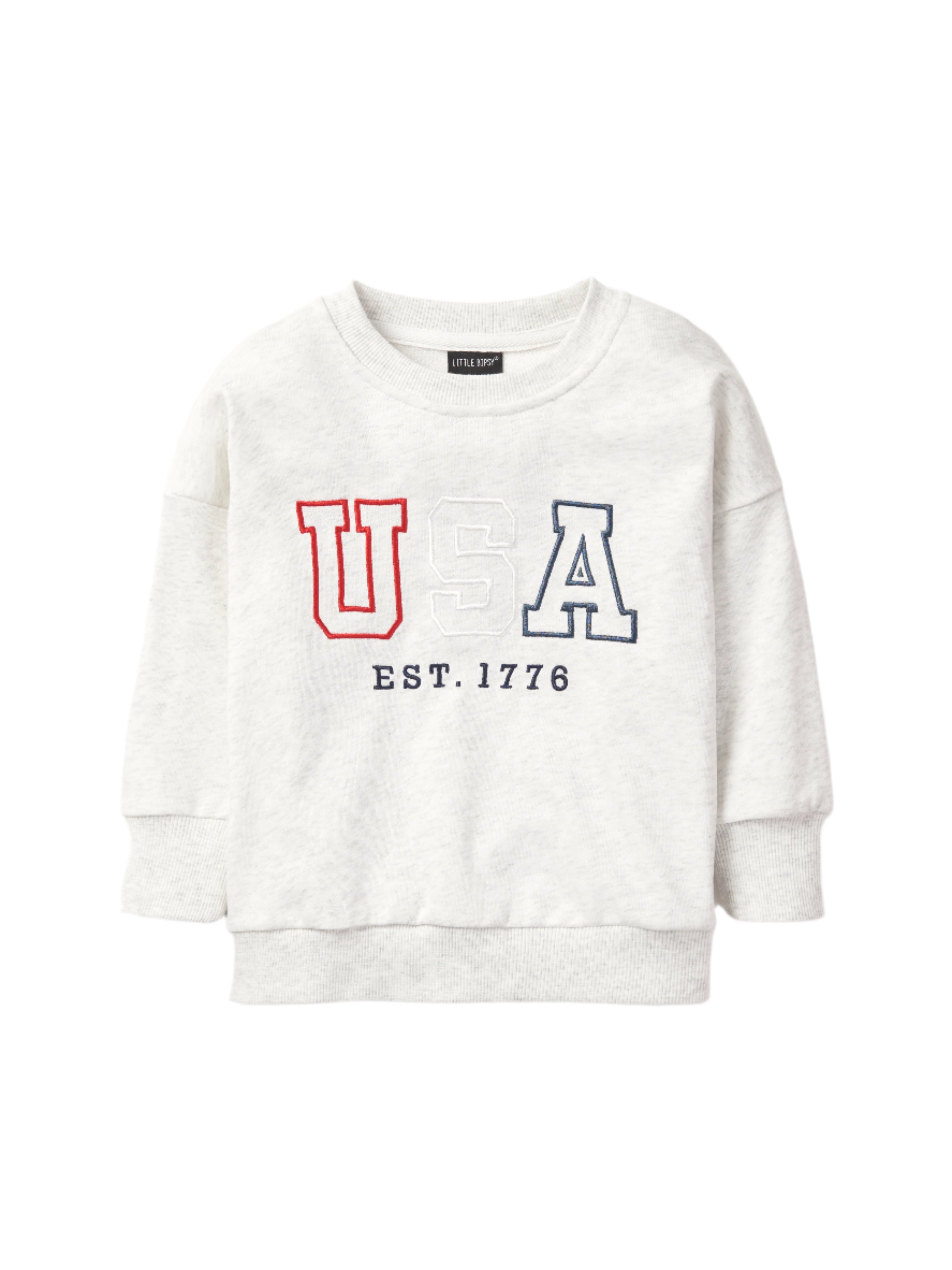 Premium USA Lightweight Crewneck Sweatshirt - Soft Heather Grey Cotton Blend - Comfortable Casual Wear for Men & Women - Perfect for Lounging, Travel & Everyday Outfits