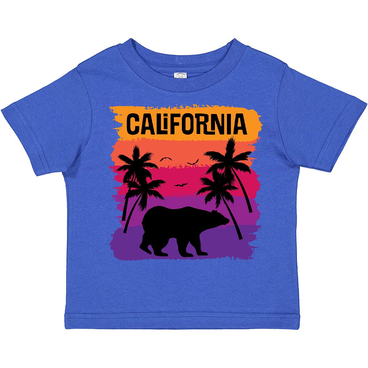 Inktastic California Sunset Vacation Beach Toddler T-Shirt - Cute Graphic Tee for Boys & Girls - Soft Cotton Toddler Shirt for Beach Trips, Summer Vacations & Family Outings