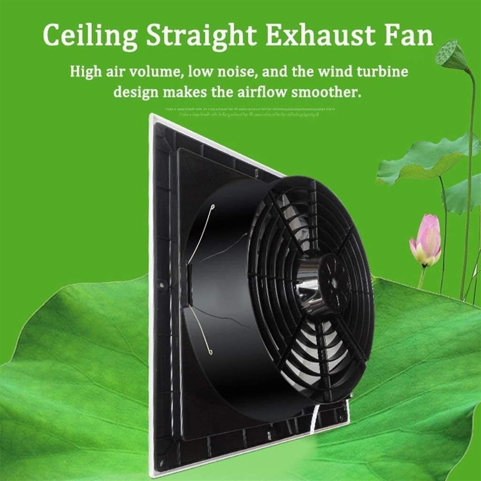 FAiruo Metal Booster Fan Extractor - High Power Exhaust Fan for Bathroom, Toilet, Kitchen, Home & Office - Window & Tube Ventilation System for Improved Airflow & Odor Removal
