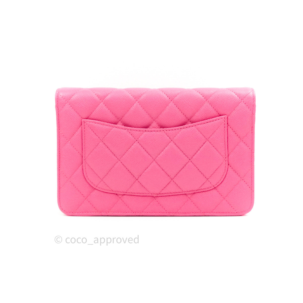 Chanel Caviar Quilted Wallet on Chain WOC in Pink with Light Gold Hardware - Perfect for Evening Events, Date Nights & Luxury Fashion Accessories