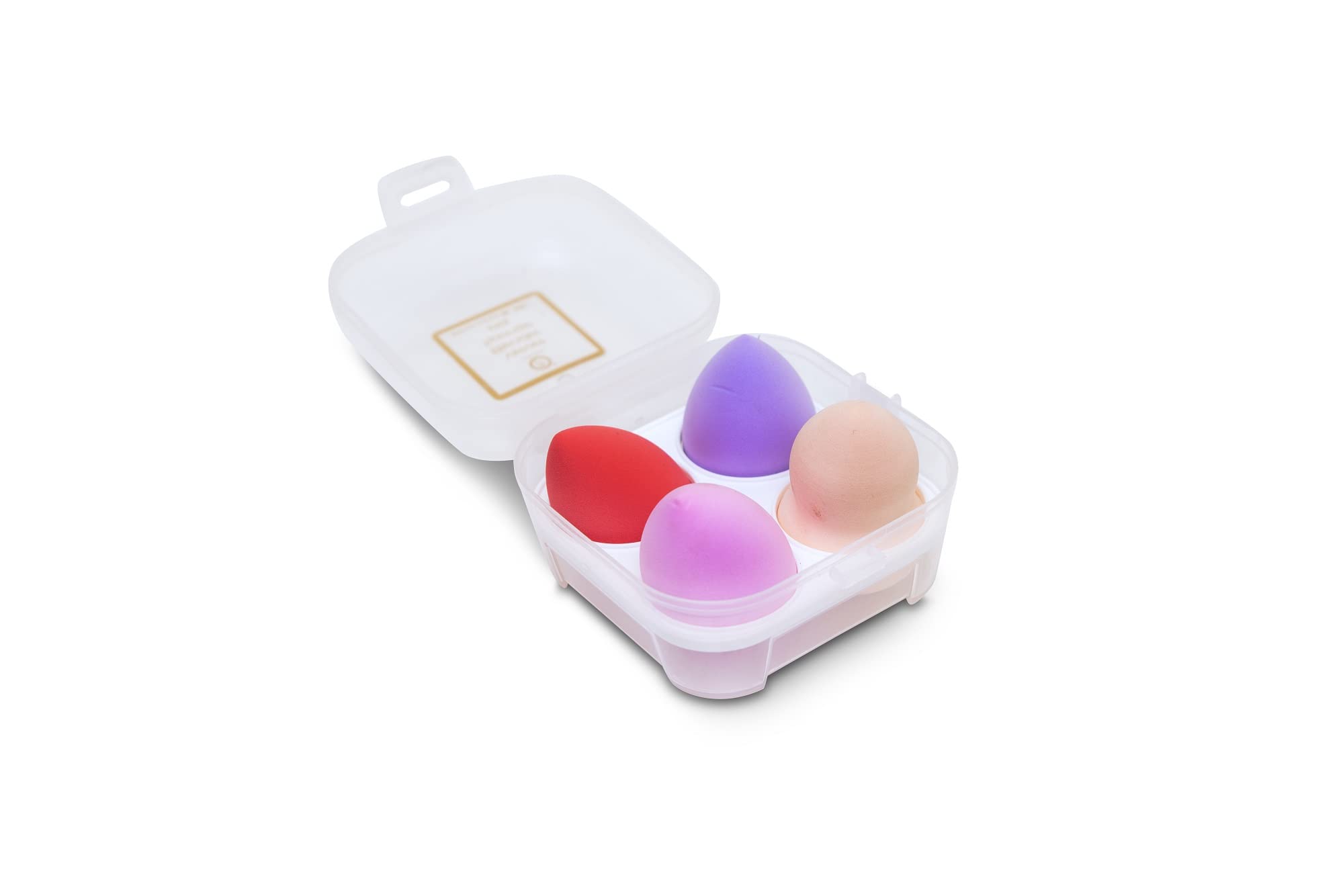 Colors Queen Velvet Blender Sponge (Multicolored) - Pack of 4 for Flawless Makeup Application - Perfect for Foundation, Concealer & Powder Blending