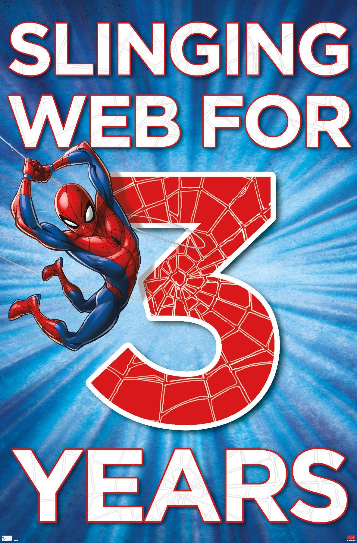 Marvel Spider-Man Happy 3rd Birthday Wall Poster - 34