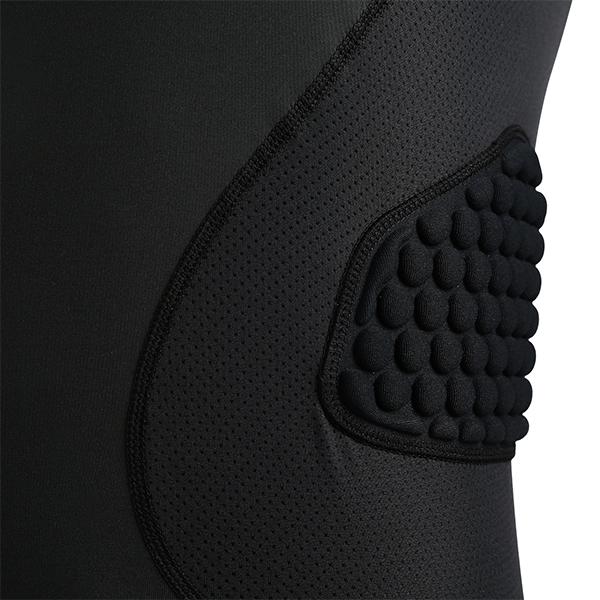 COOLOMG Men's Baseball & Football Padded Compression Shirt - Chest Rib Protector with Sternum Guard for Rugby, Lacrosse & Contact Sports - Breathable Impact Protection for Athletes (Perfect for Training, Games & High-Impact Sports)