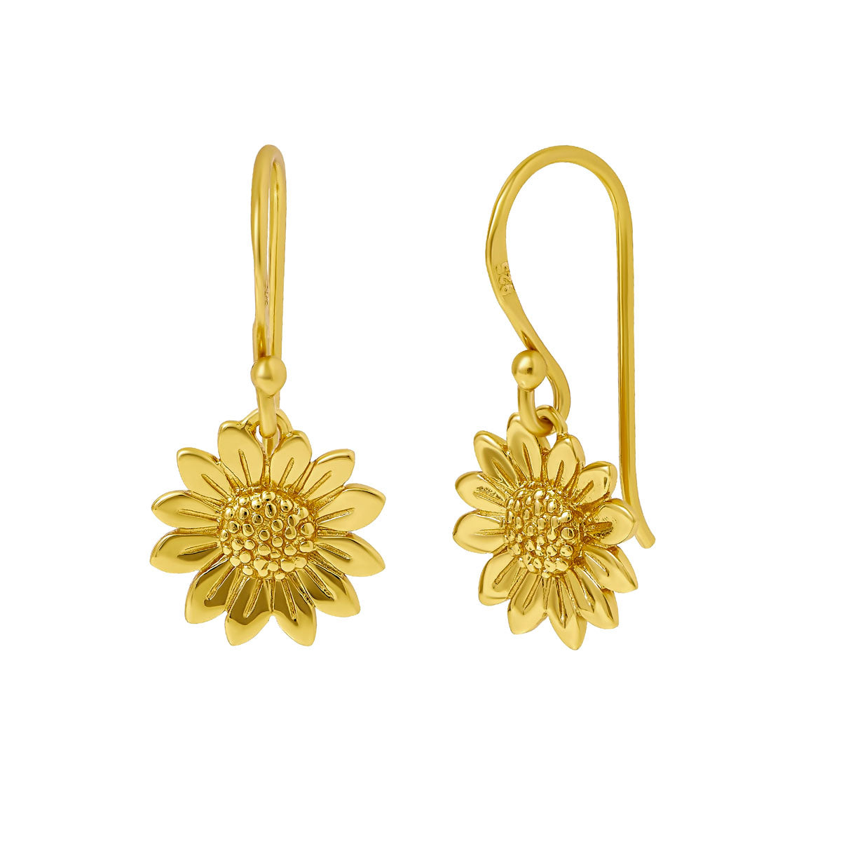 Sunflower Earrings for Women - 14K Gold Plated Dainty Floral Stud Earrings - Perfect for Everyday Wear, Gift Giving & Special Occasions