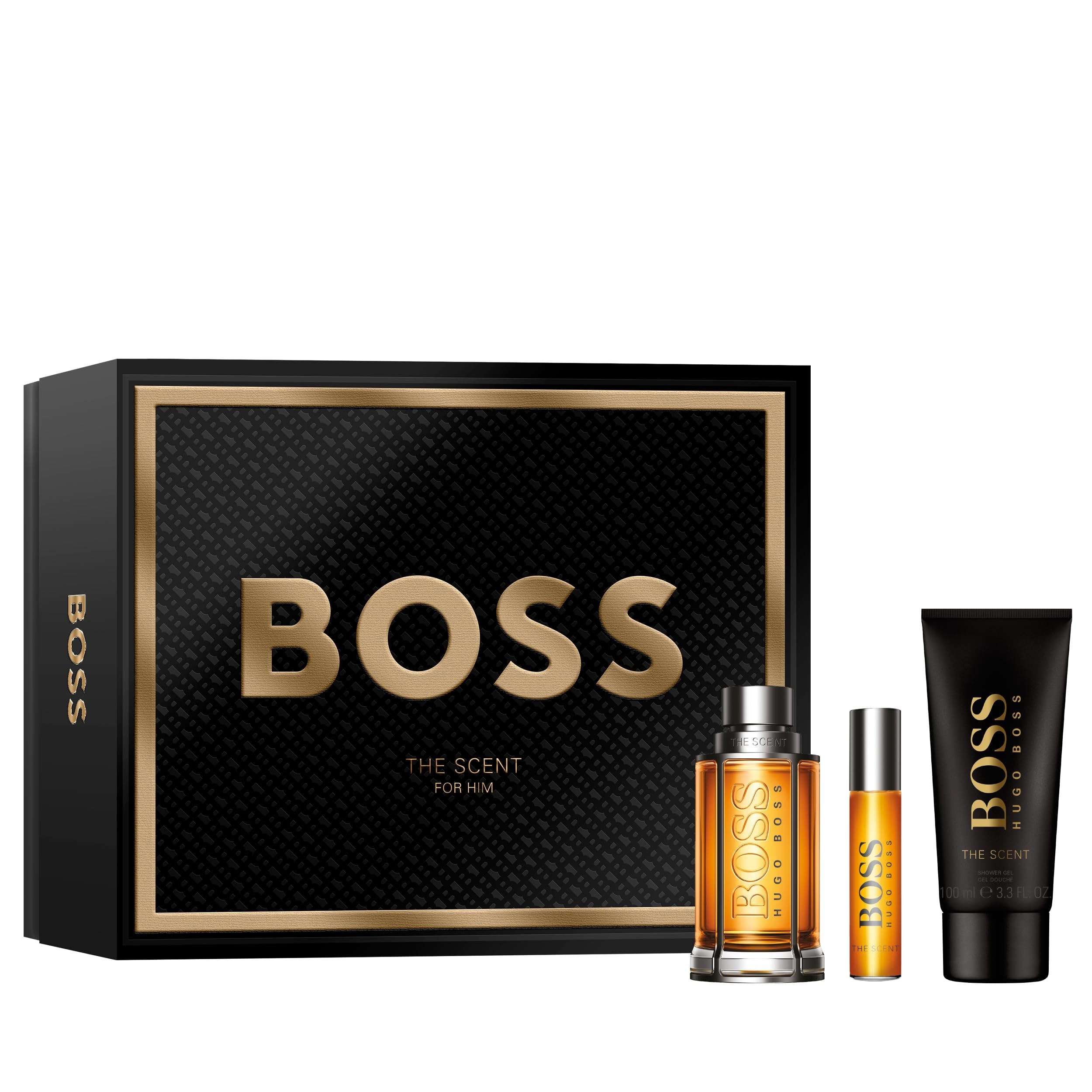 Hugo Boss The Scent Eau de Toilette for Men - Amber Cologne with Ginger, Manika Fruit & Leather Notes - Long Lasting Fragrance - Perfect for Date Night, Office & Special Occasions