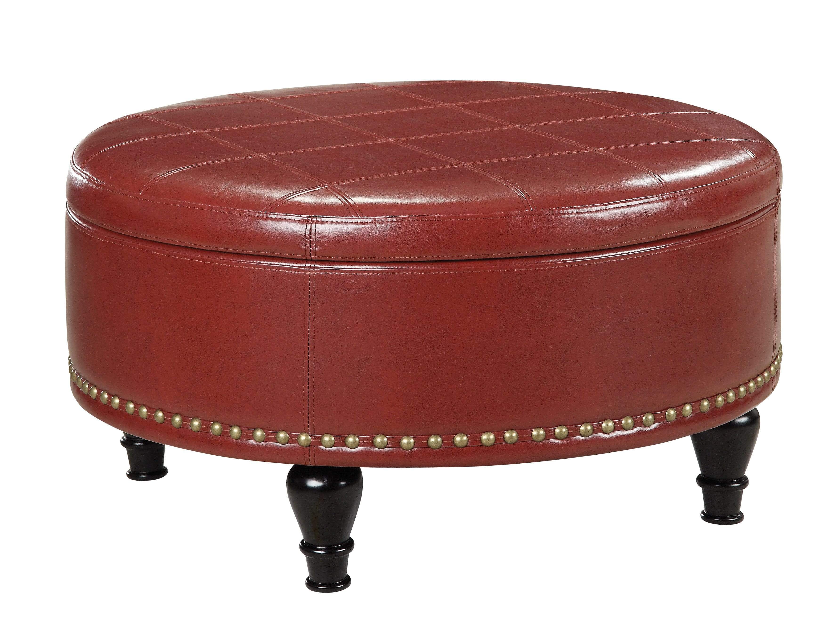 Bassett Augusta Storage Ottoman [BP AUOT32] - Stylish Upholstered Bench with Hidden Storage for Living Room, Bedroom & Entryway