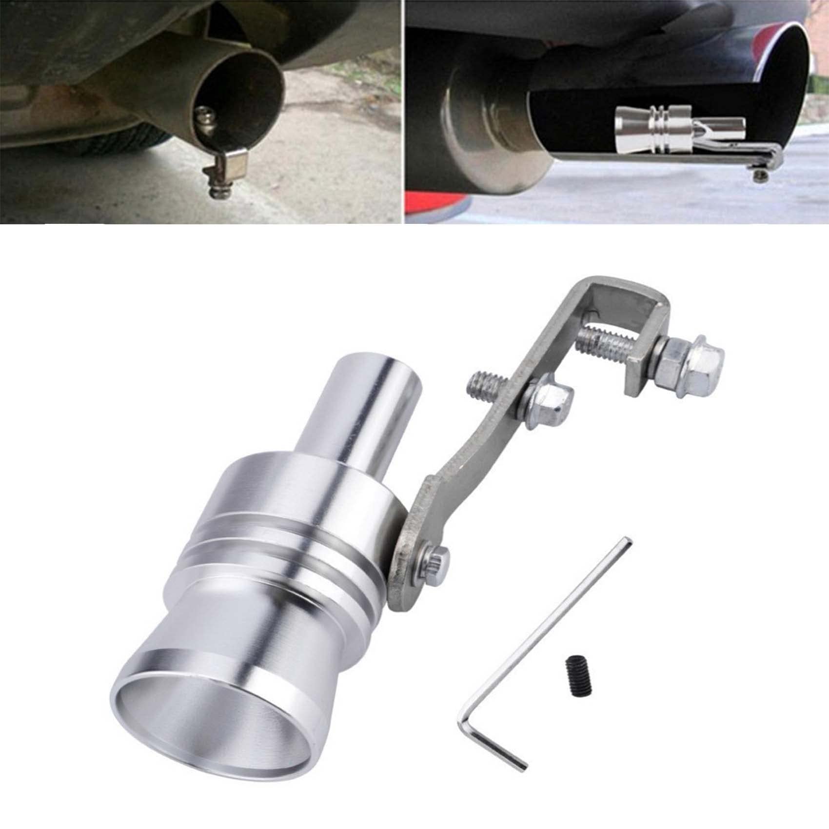 Universal Turbo Sound Simulator Whistle - Oversized Exhaust Pipe Roar Maker for Cars & Motorcycles (Medium, Silver) | Enhance Engine Sound for Racing, Off-Road & Performance Vehicles