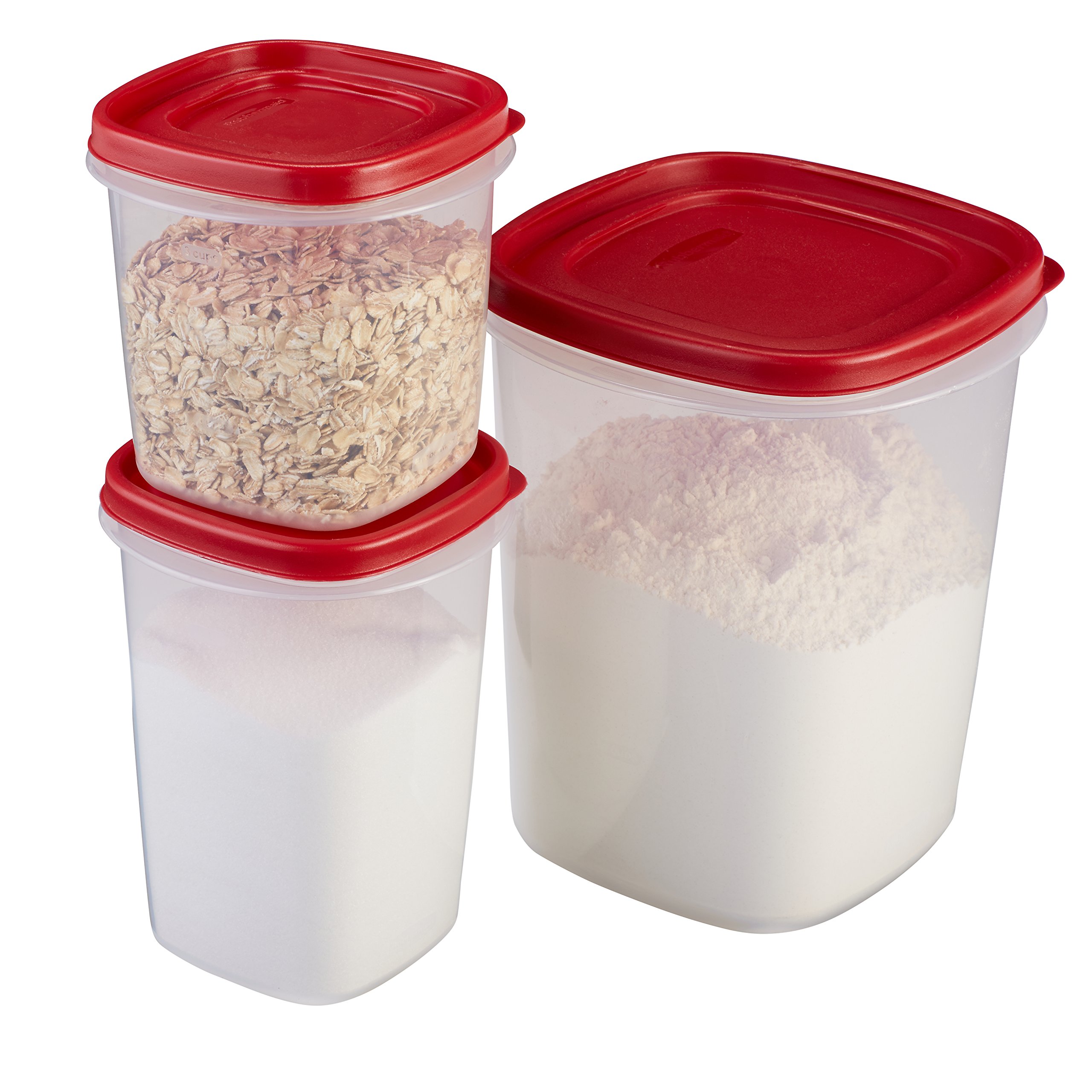 Rubbermaid Easy Find Lids Food Storage Containers Set - 6-Piece Airtight Kitchen Organizers in Racer Red | Perfect for Meal Prep, Leftovers & Pantry Storage