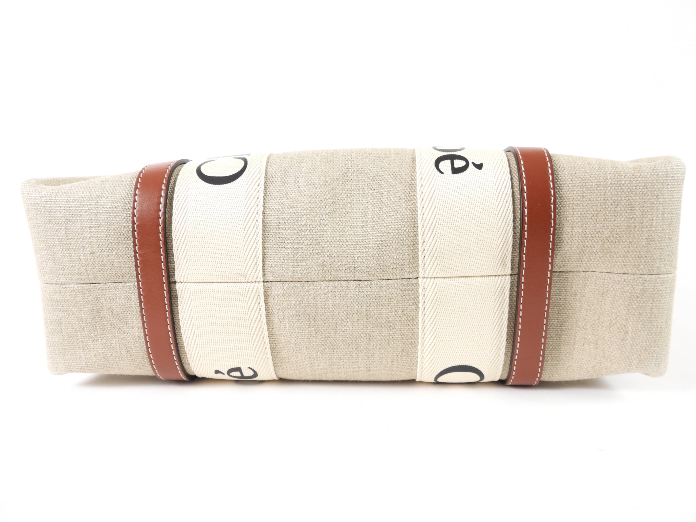 Chloe Medium Woody Canvas Tote Bag with Logo - Stylish & Spacious Handbag for Women, Perfect for Work, Travel & Everyday Use