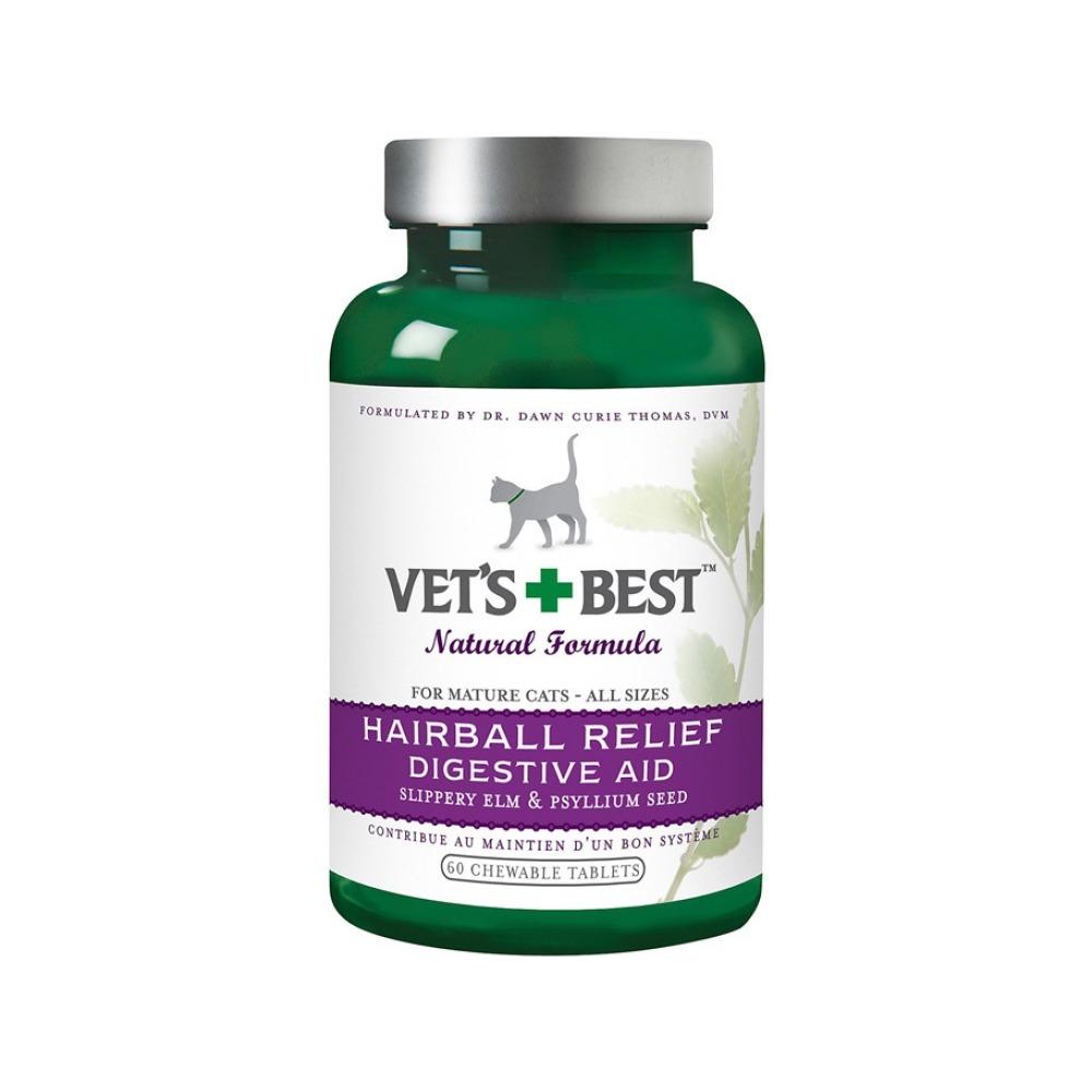 Hairball Relief Digestive Aid for Senior Cats - Chewable Tablets for Hairball Control & Digestive Health | Perfect for Older Cats with Sensitive Stomachs
