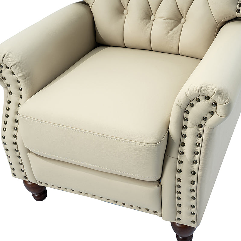 Premium Genuine Leather Oversized Recliner Chair for Living Room - Comfortable Lounge Chair for Home Theater, Reading Nook & Relaxation