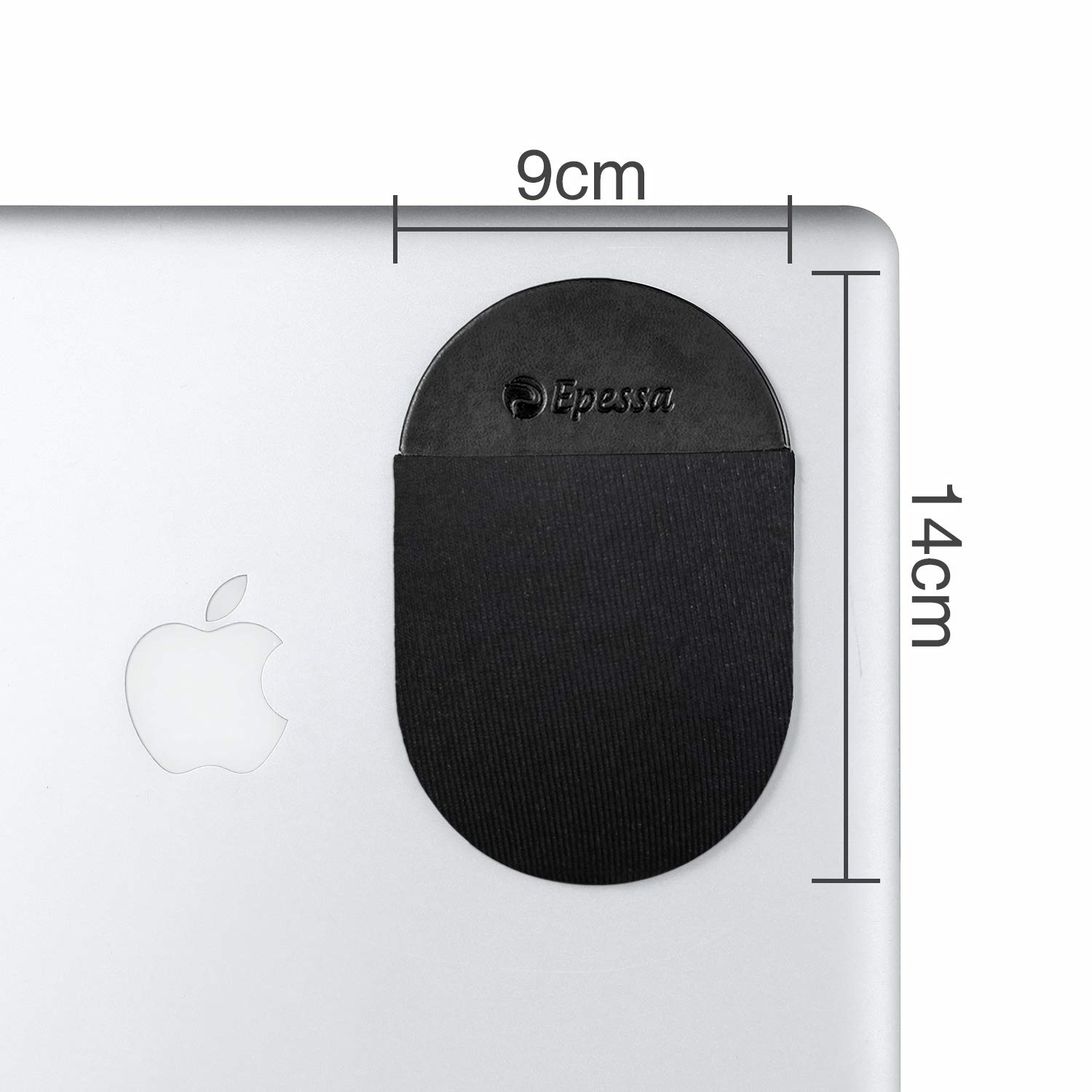 Universal Stick-On Mouse Pouch - Wireless Mouse Holder & Laptop Sleeve with Reusable Adhesive (No Residue) - Compatible with iPad, MacBook, PC (Black) - Perfect for Office, Travel & Home Workspace Organization